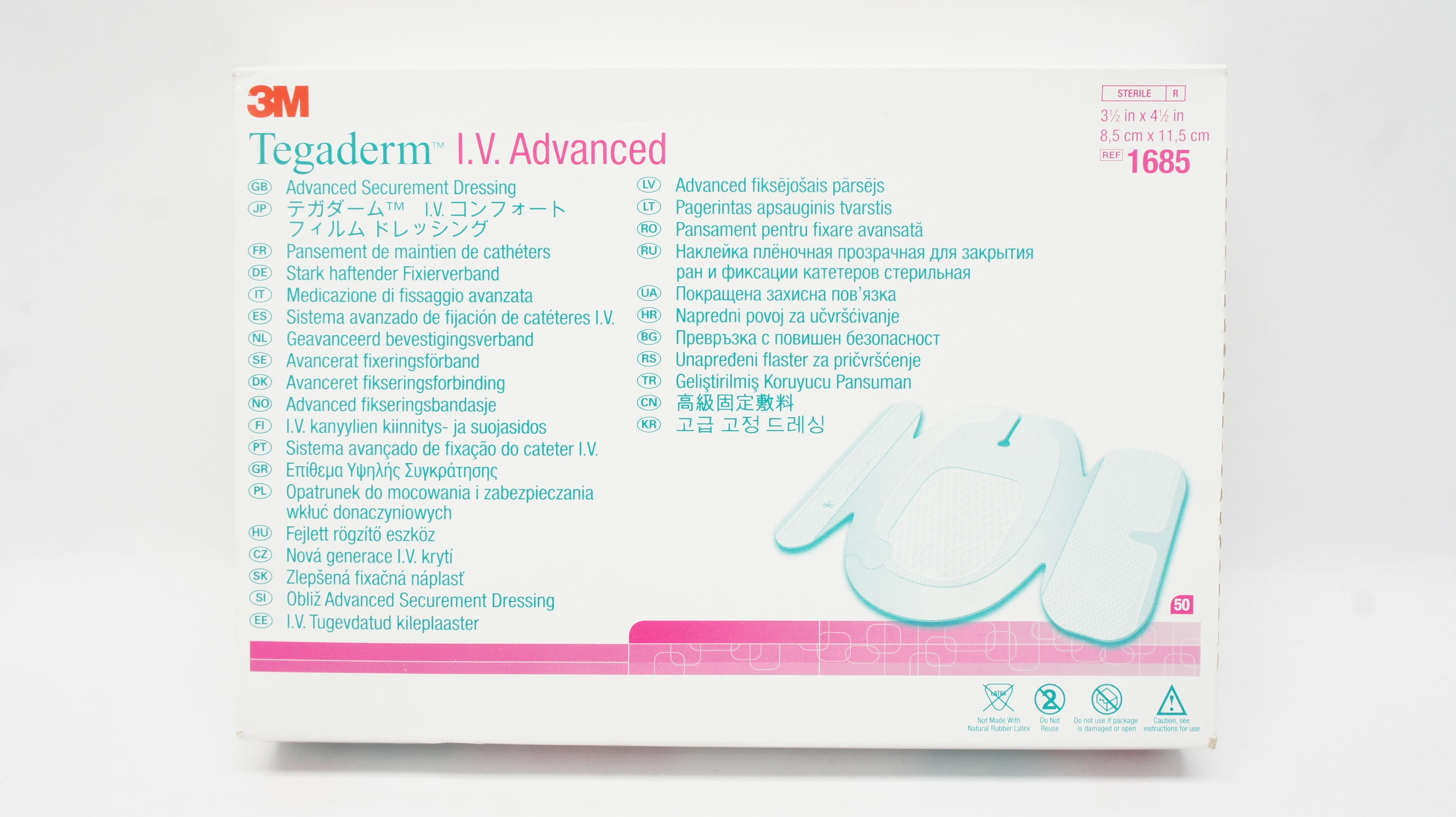 3M 1685 Tegaderm IV Advanced Securement Dressing 3 1 2 X 4 1 2 Inch 3m-1685-tegaderm-iv-advanced-securement-dressing-3-1-2-x-4-1-2-inch