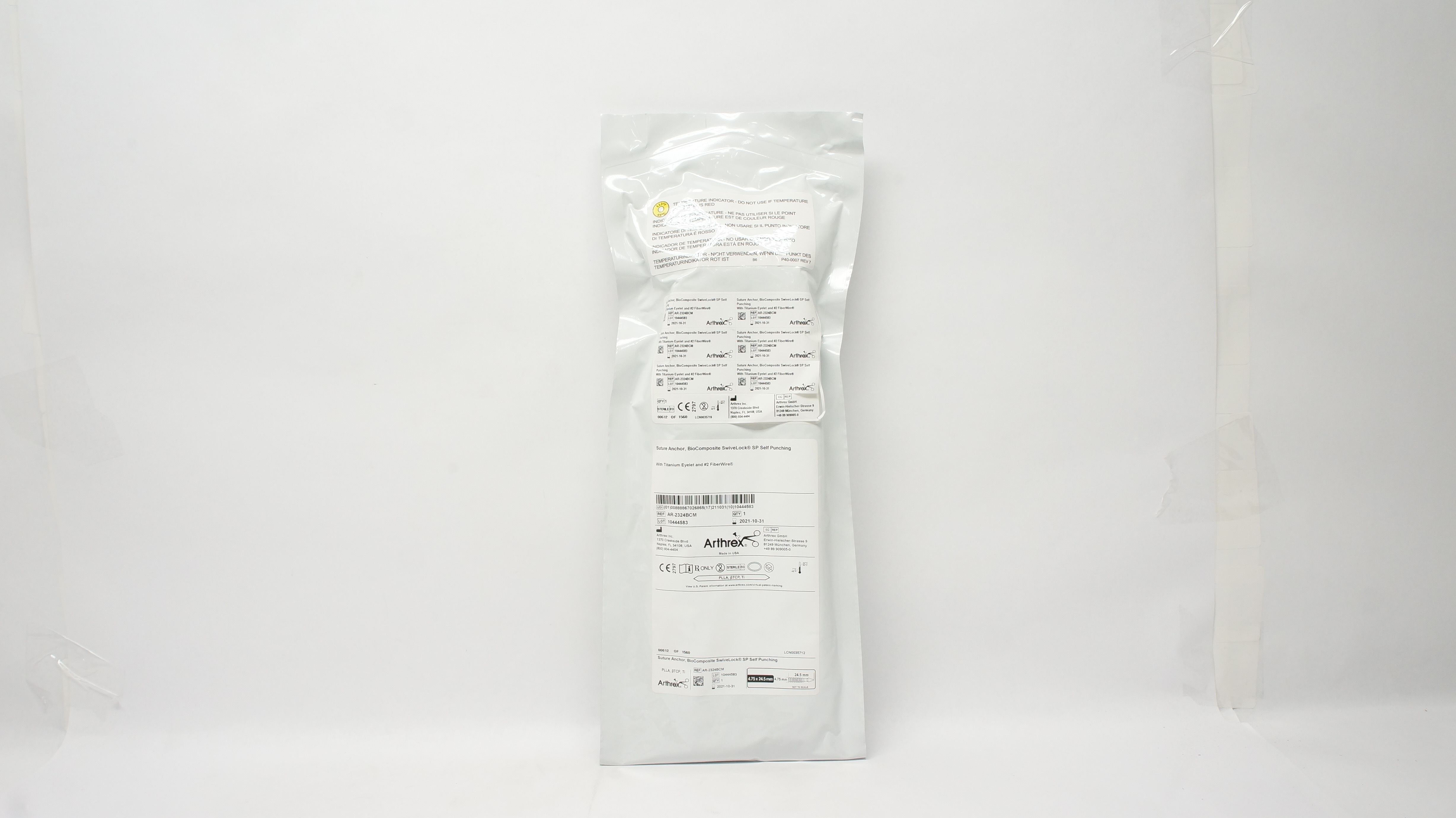 Arthrex AR-2324BCM Suture Anchor BioComposite SwiveLock SP 4.75 x 24.5mm (x)