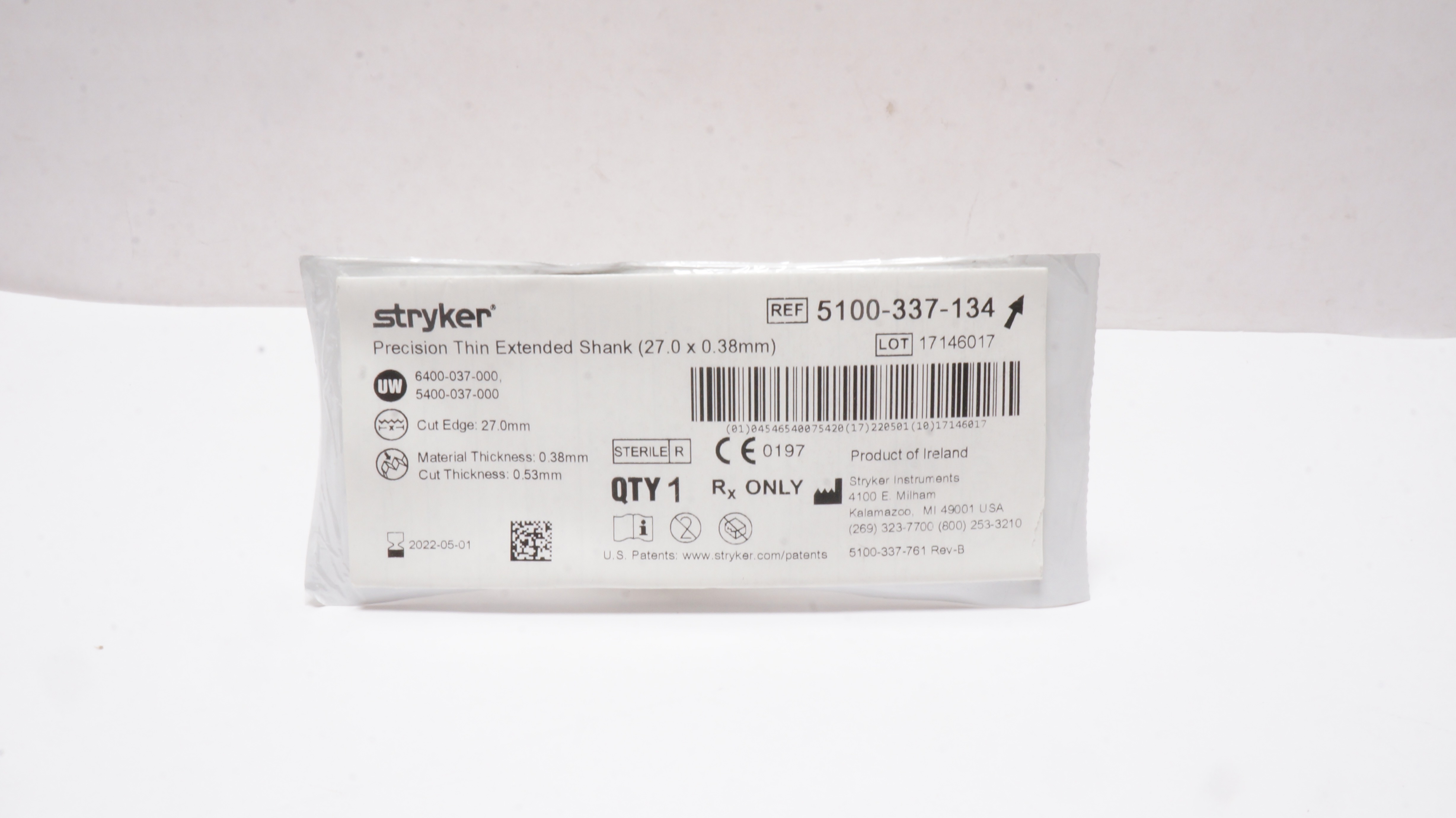 Stryker 5100-337-134 Long Tapered Reciprocating Blade Long (x)