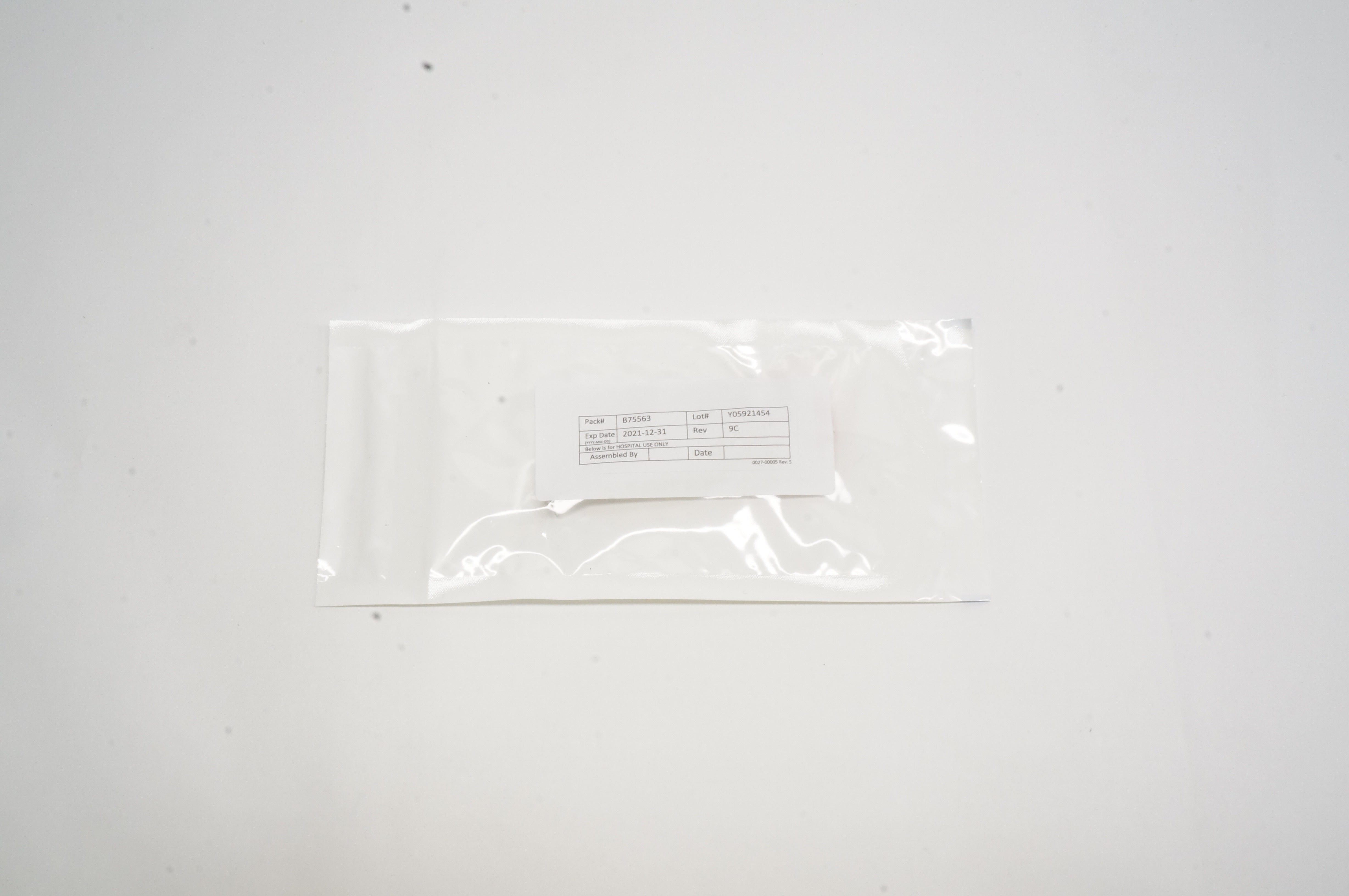 Pack B75563 For Hospital Use Only