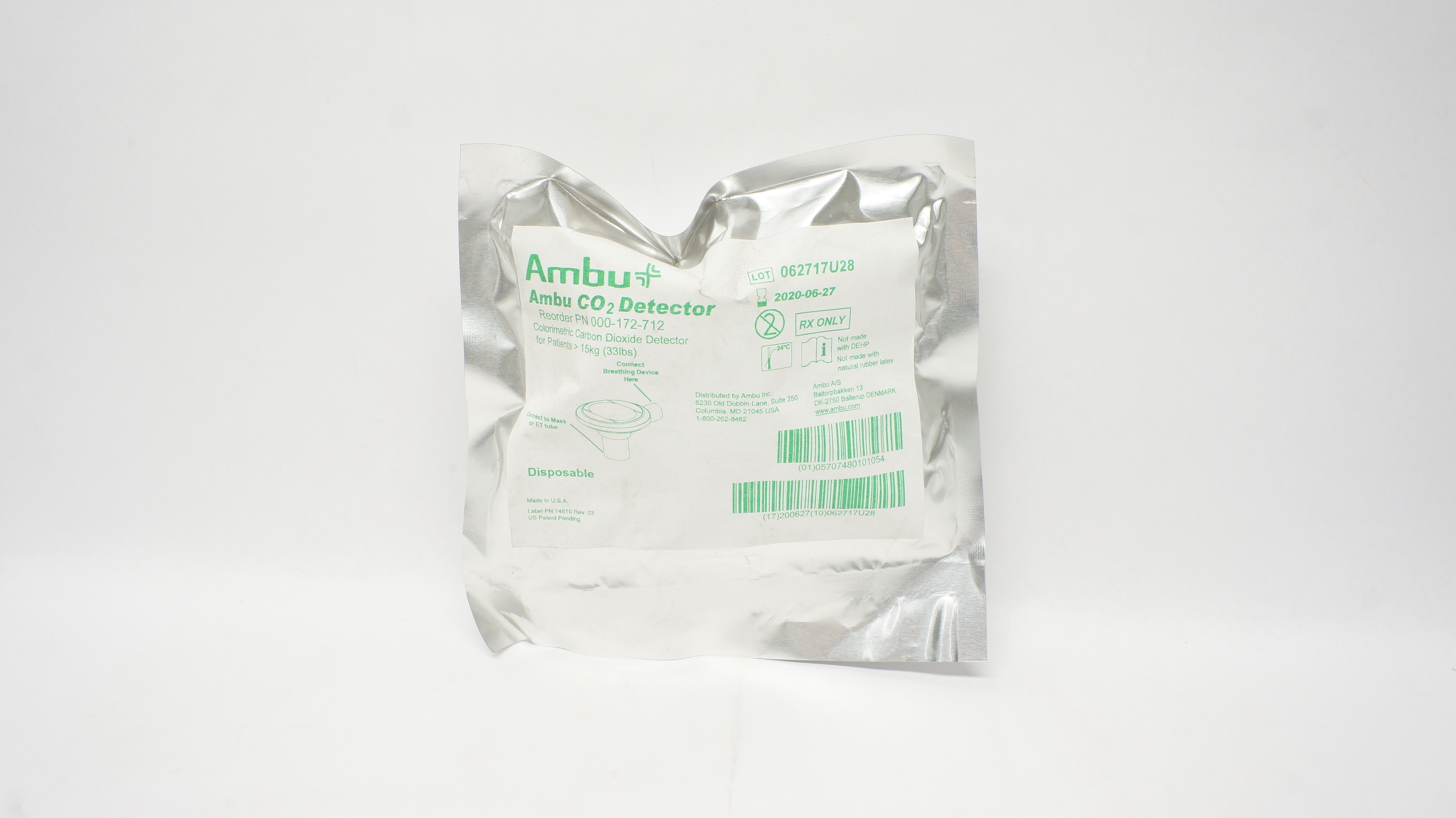AMBU PN 000-172-712 Colorimetric Carbon Dioxide CO2 Detector > 33lbs (x)