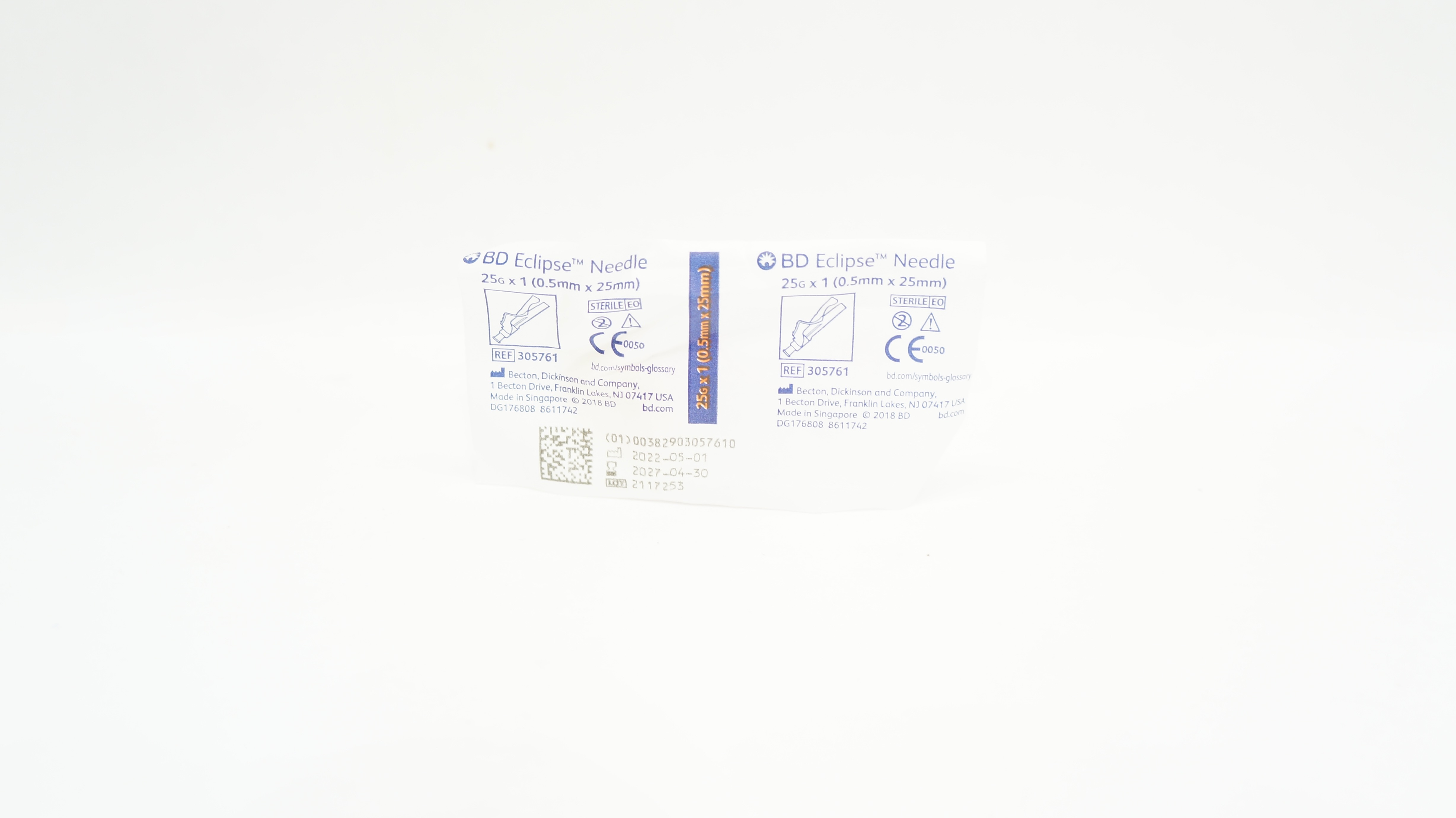 BD 305761 Eclipse Injection Ndle 25G x 1inch