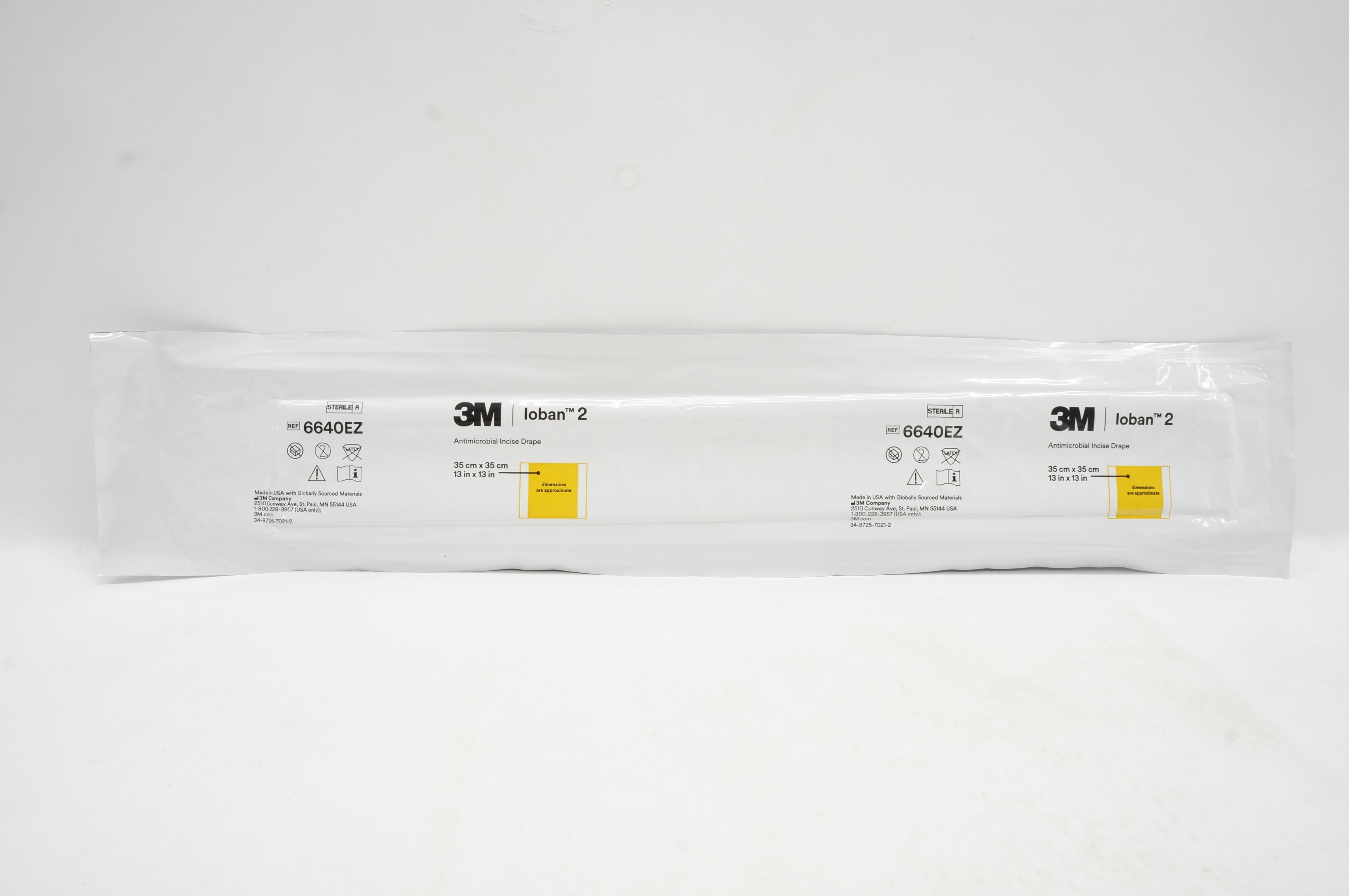 3M 6640EZ Loban 2 Antimicrobial Incise Drape 13inch x 13inch