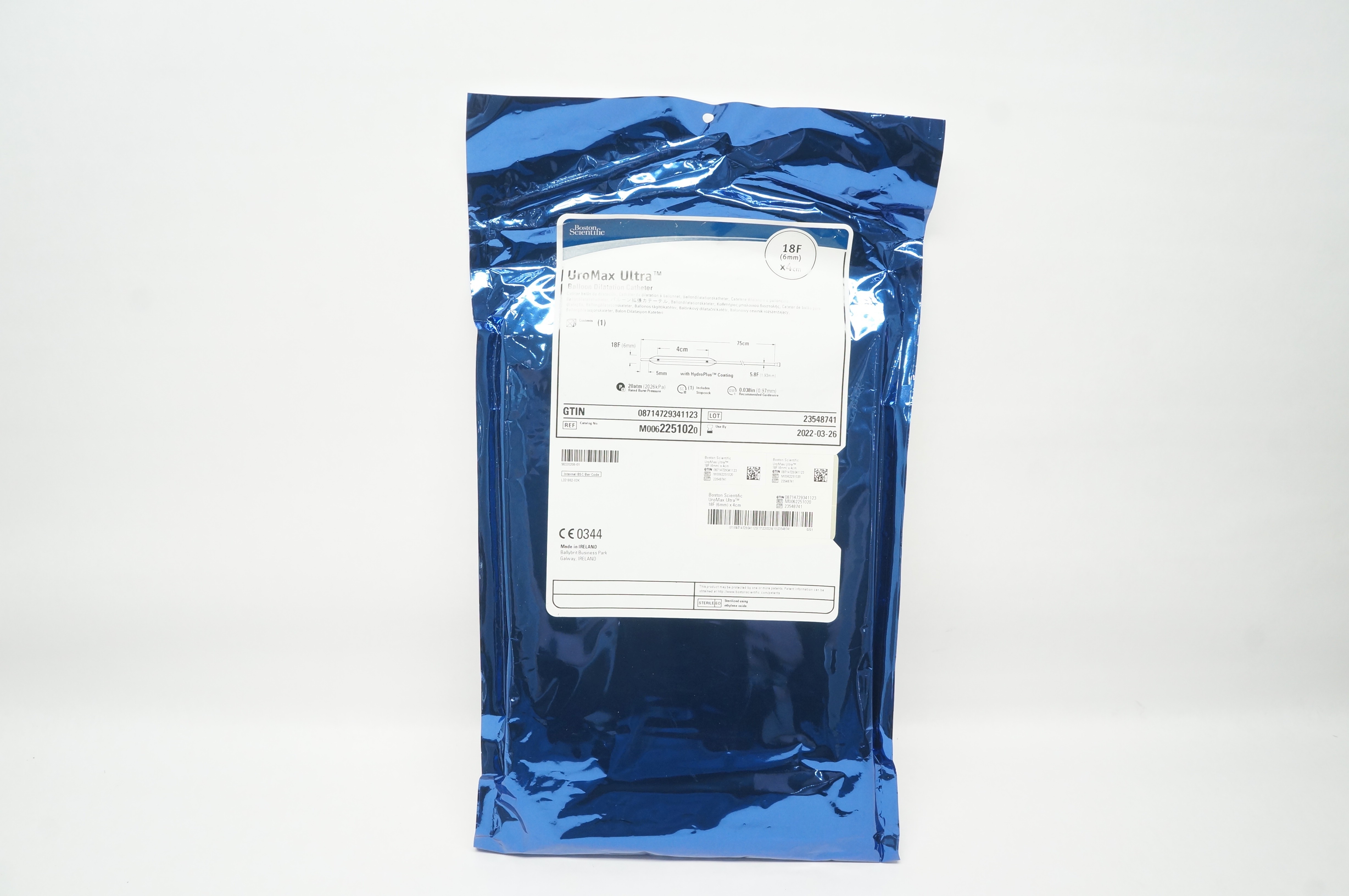 Boston Scientific M0062251020 UroMax Ultra Balloon Dilatation Cath.18F x 4cm (x)