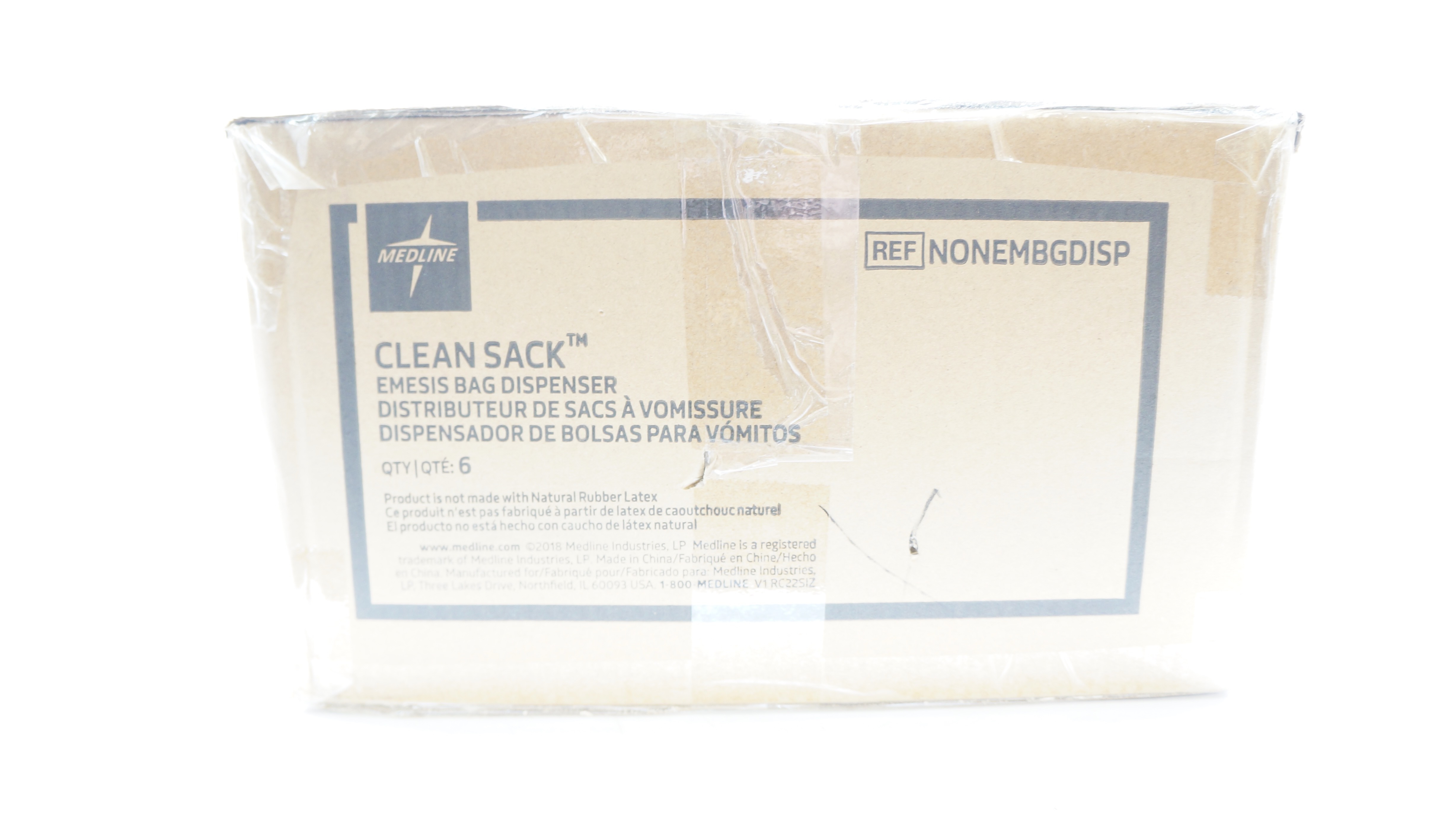 Clean Sack Medline NONEMBGDISP Clean Sack Emesis Bag Dispenser - Case of 6