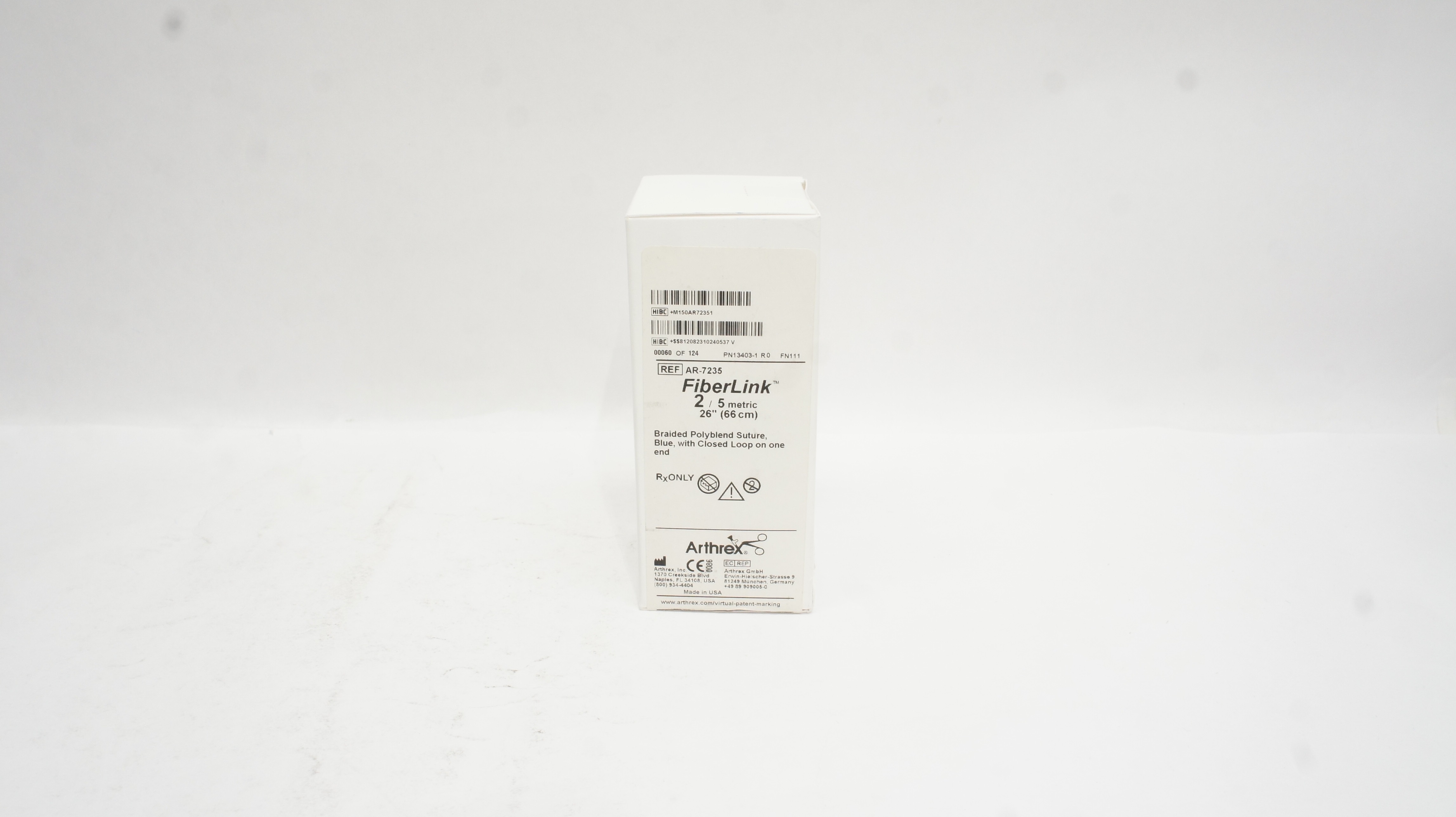 Arthrex AR-7235 2 FiberLink Braided Polyblend Stre Blue 26inch (x) - Box of 12