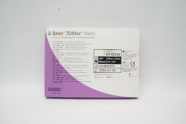 Bard 0115310 Davol 3DMax Mesh, Left, Medium 3.3inch x 5.4inch