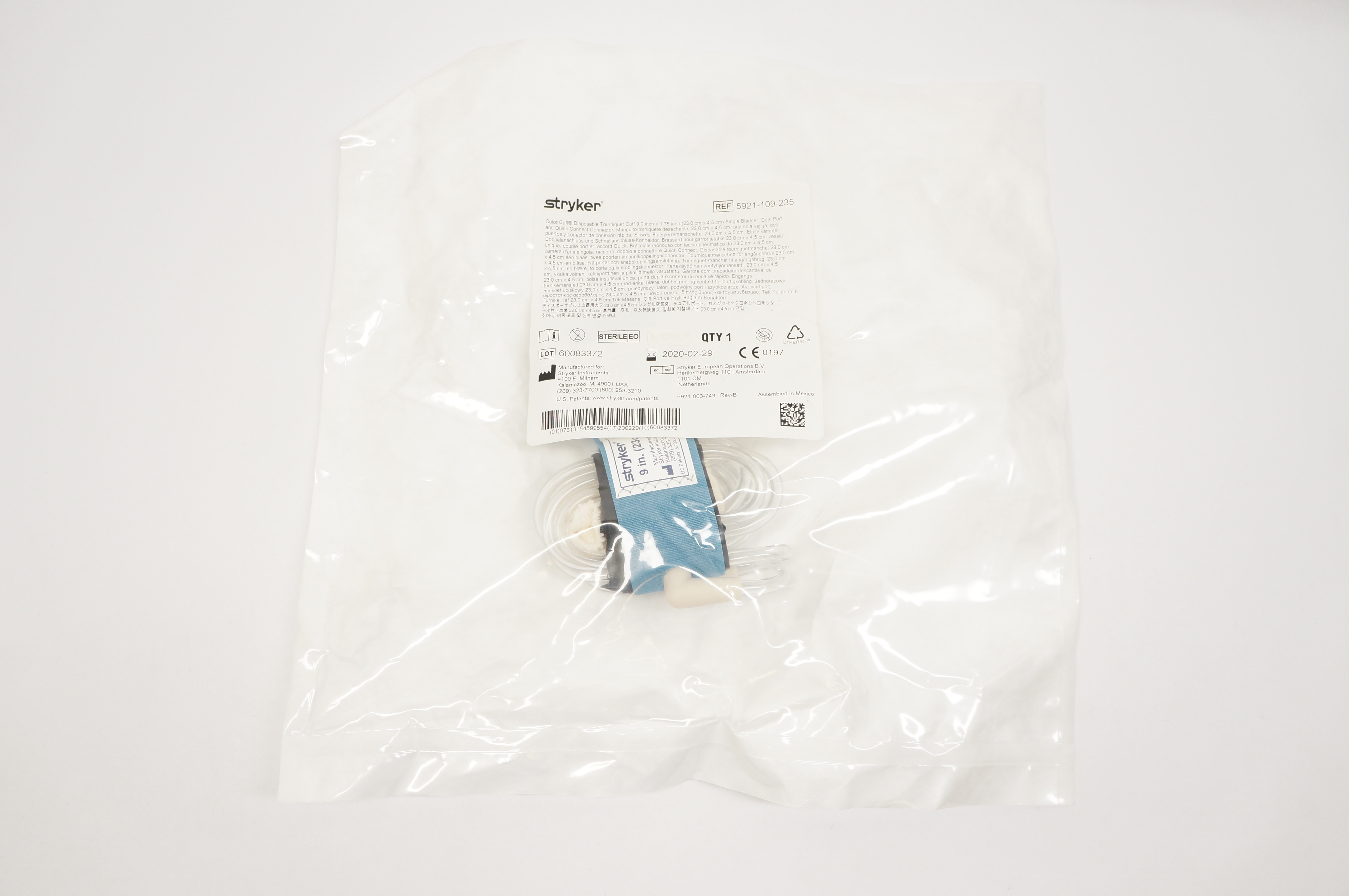 Stryker 5921-109-235 Color Cuff Disposable Tourniquet Cuff 9inch x 1.75inch (x)