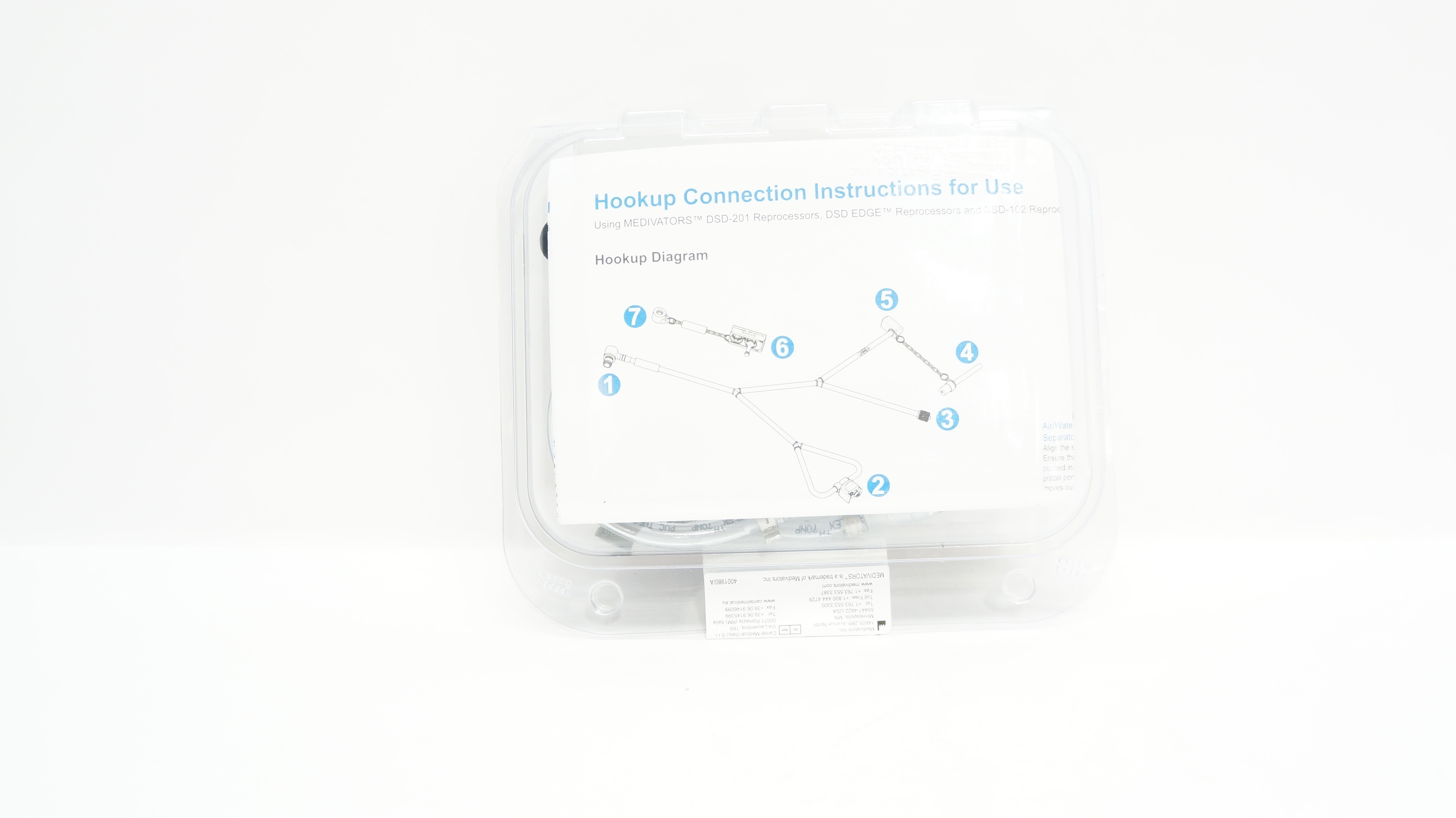 Medivators DSD110HU0188 Hookup Kit Components