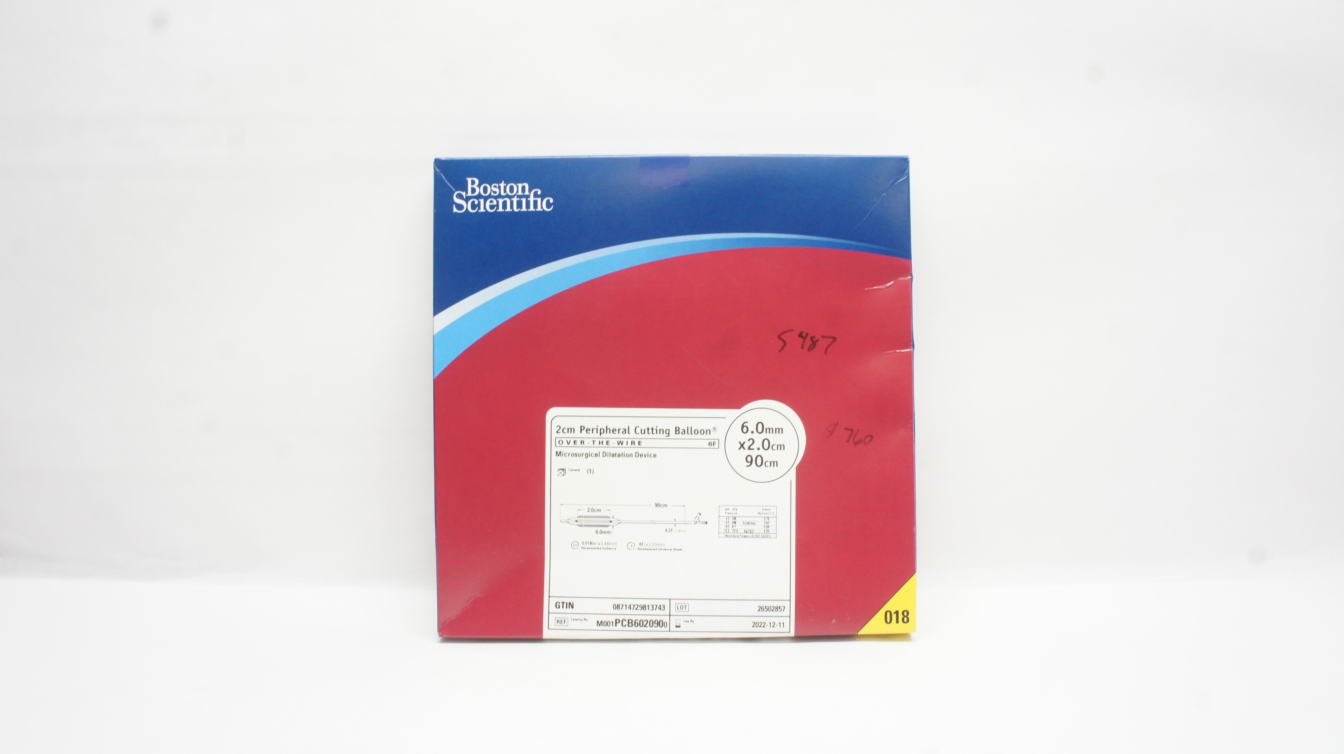 Boston Scientific PCB602090 Peripheral Cutting Balloon 6.0mm x 2.0cm x 90cm (x)