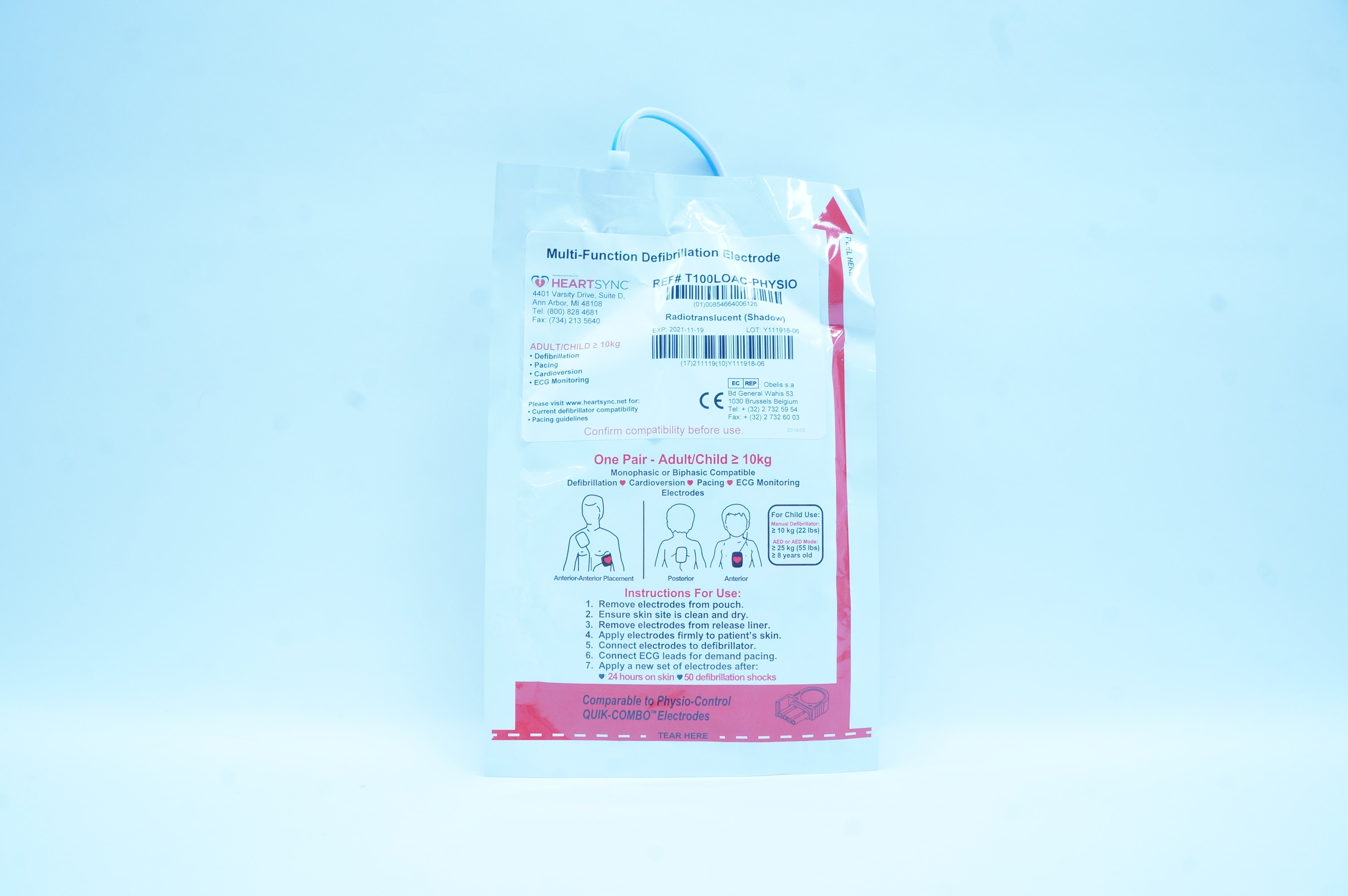 HeartSync T100LOAC-PHYSIO Multi-Function Defibrillation Electrode
