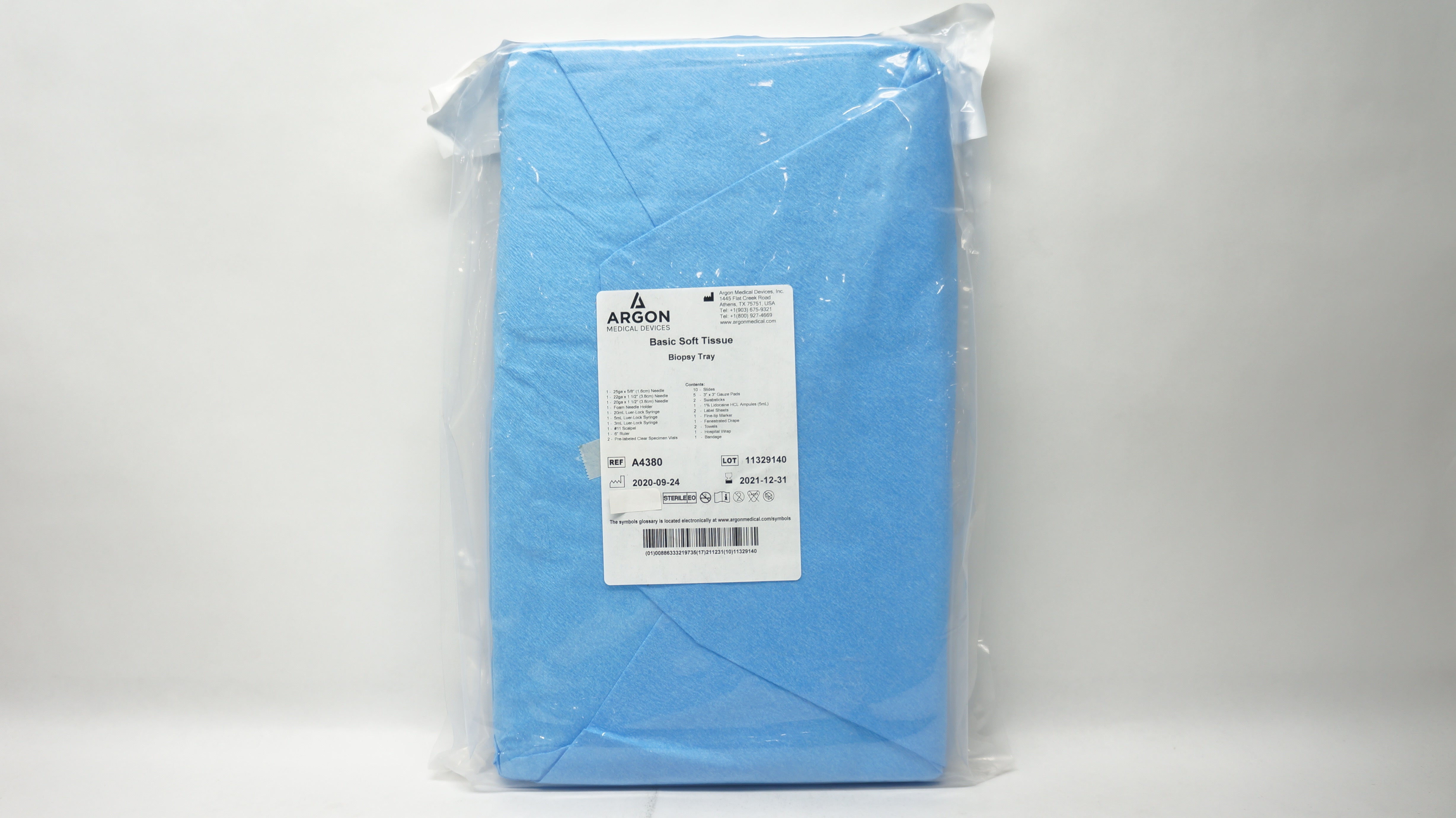 Argon A4380 Basic Soft Tissue Biopsy Tray (x)