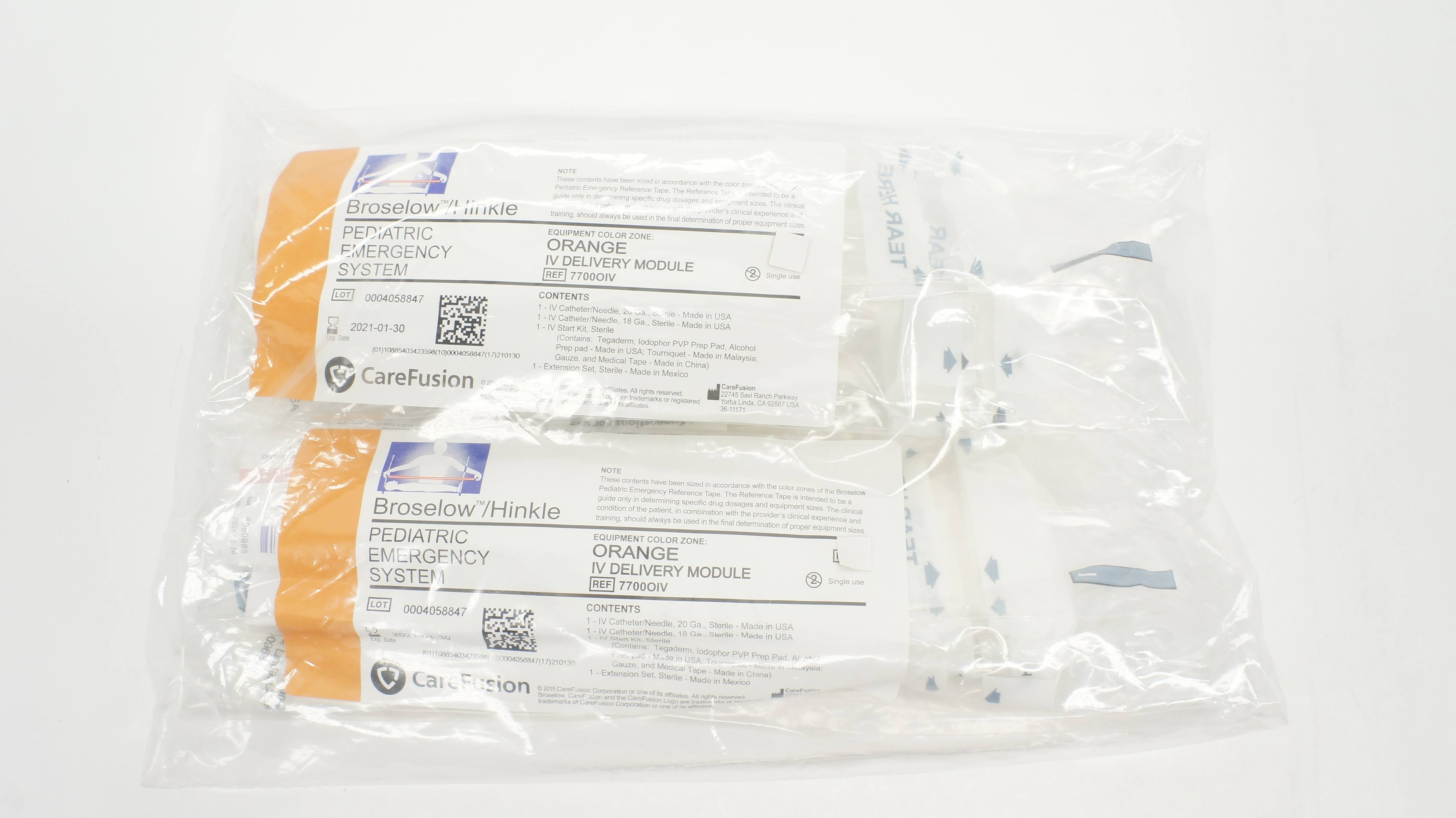 CareFusion 7700OIV Pediatric Emergency System IV Delivery Module (x) - Pack of 2