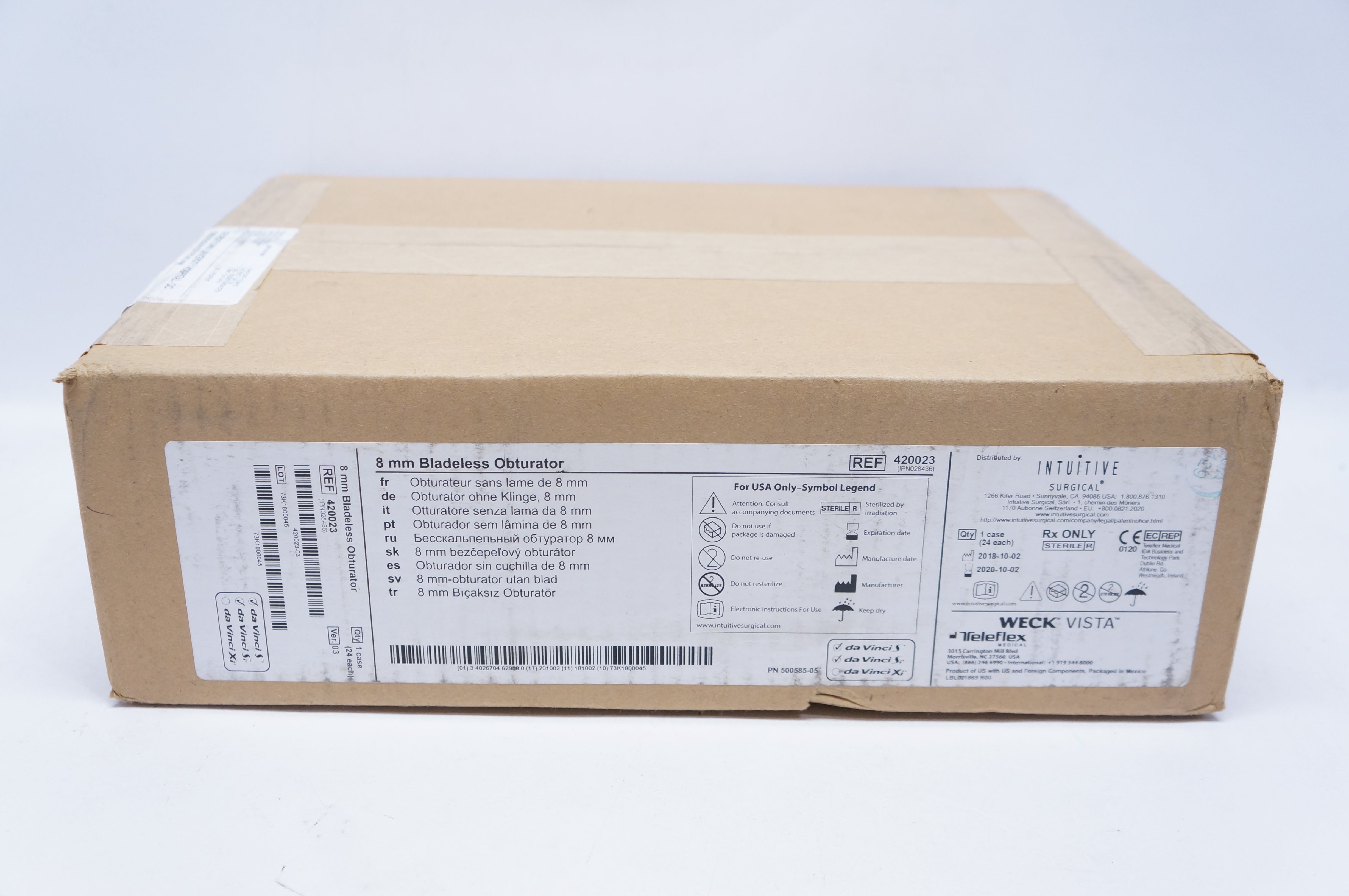 Teleflex 420023 Bladeless Obturator 8mm - Case of 24