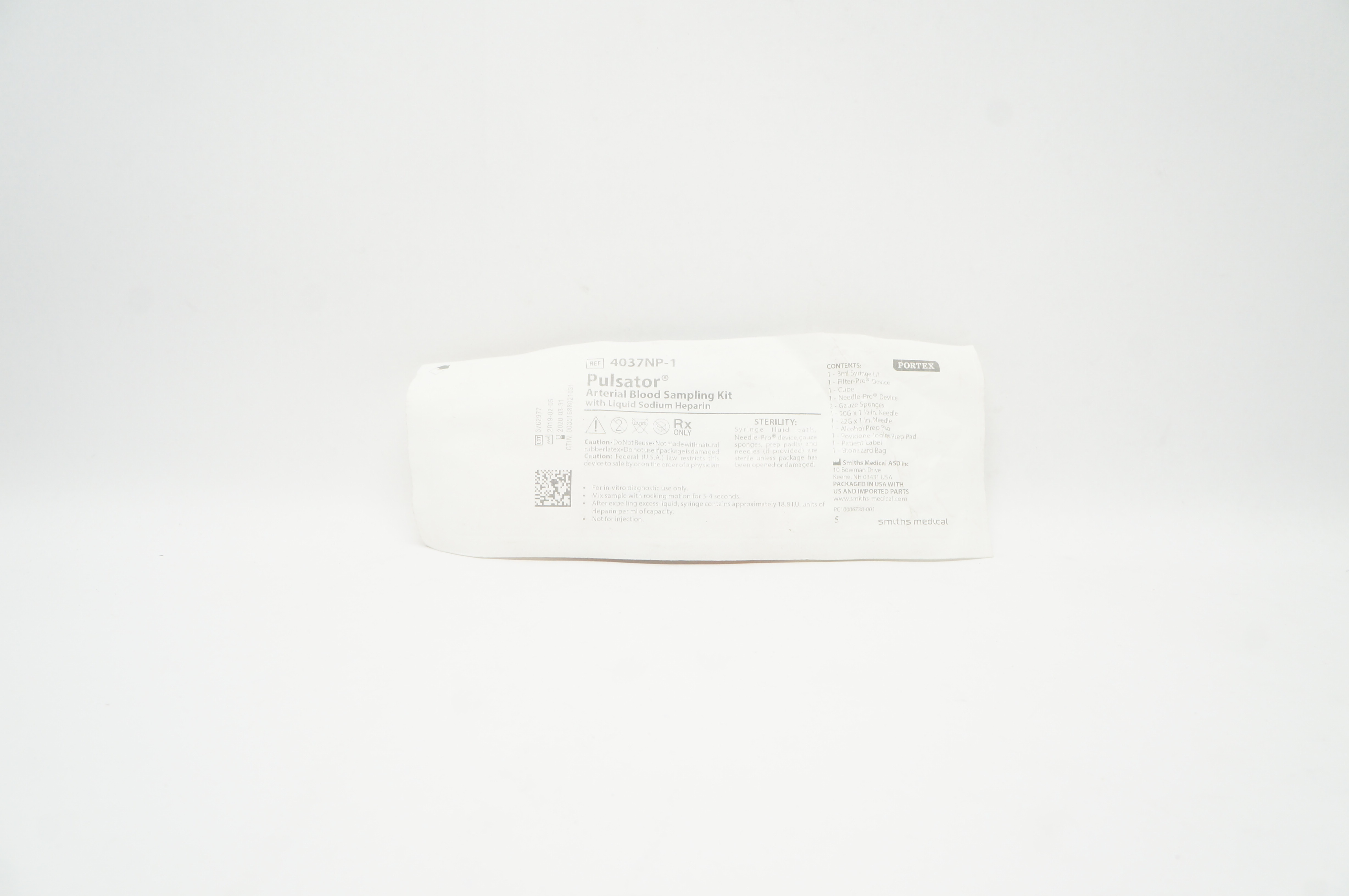 Smiths Medical 4037NP-1 Portex Pulsator Arterial Blood Sampling Kit (x)