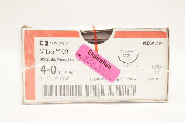 Covidien VLOCM0603 V-Loc 90 Absorbable Wound Closure Device 4-0 6in(x)-Box of 12