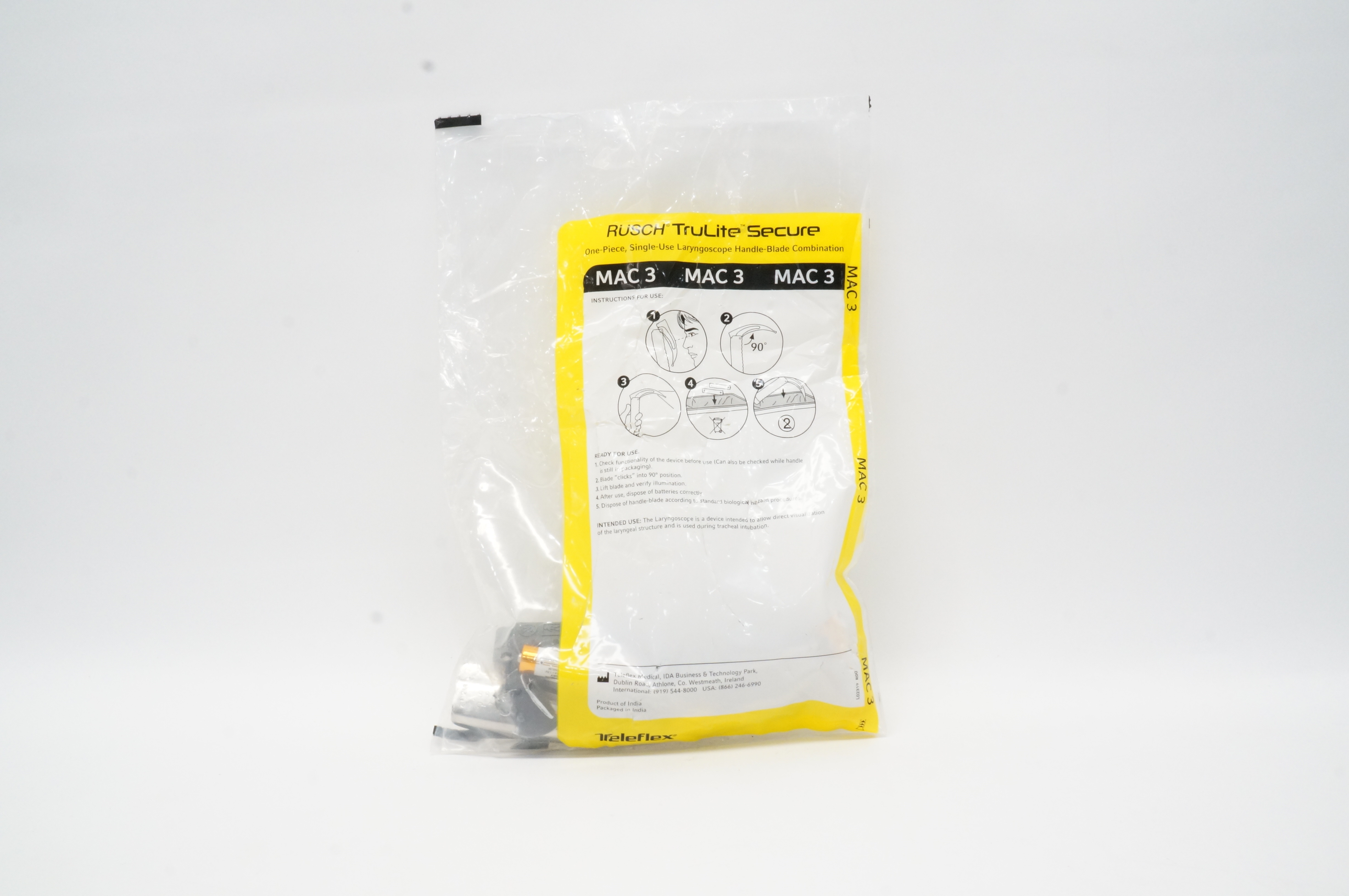 Teleflex 004671003 Rusch TruLite Secure, Size MAC 3