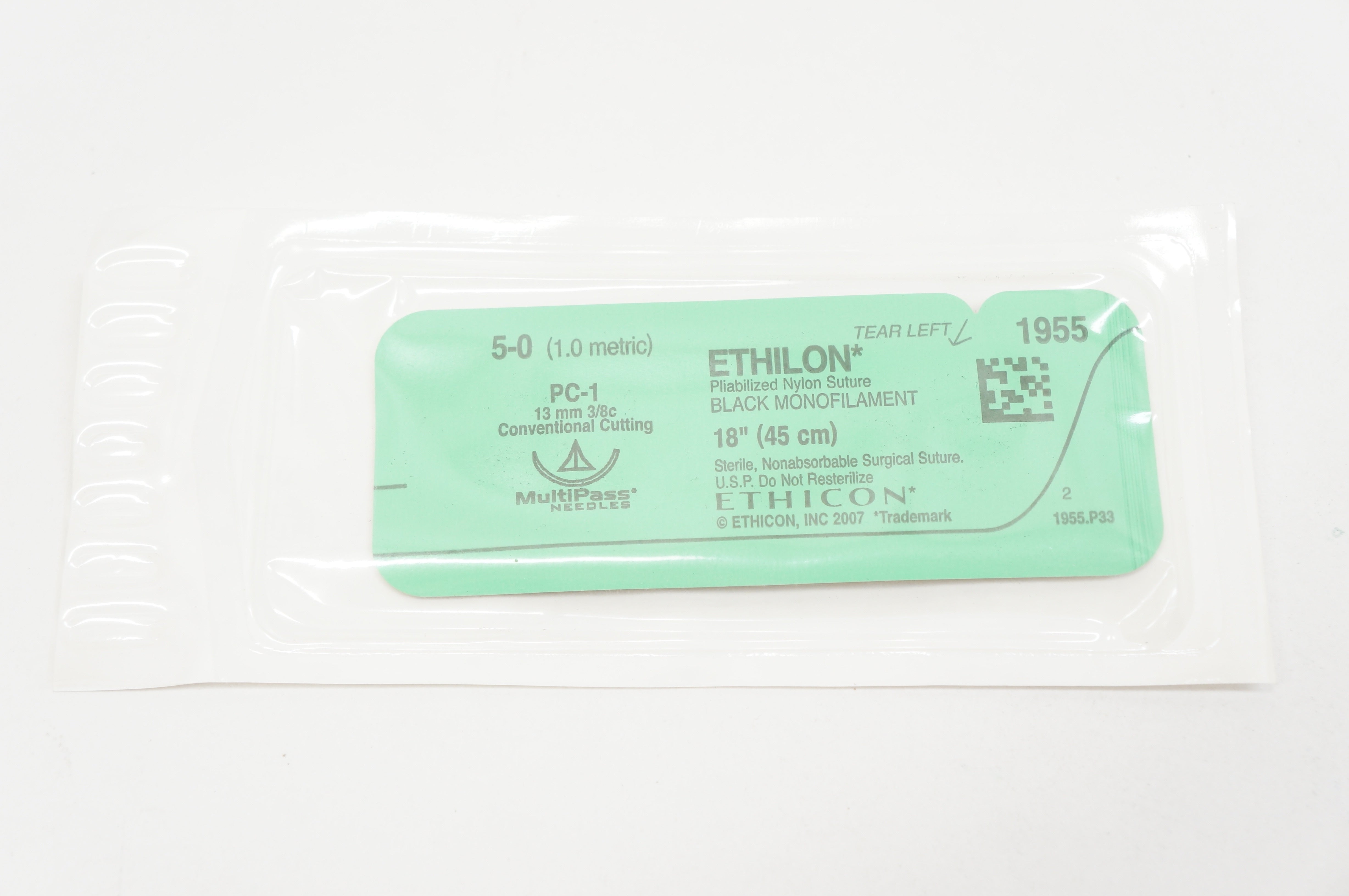 Ethicon 1955 5-0 ETHILON, PC, 13mm 3/8c, 18inch (x)