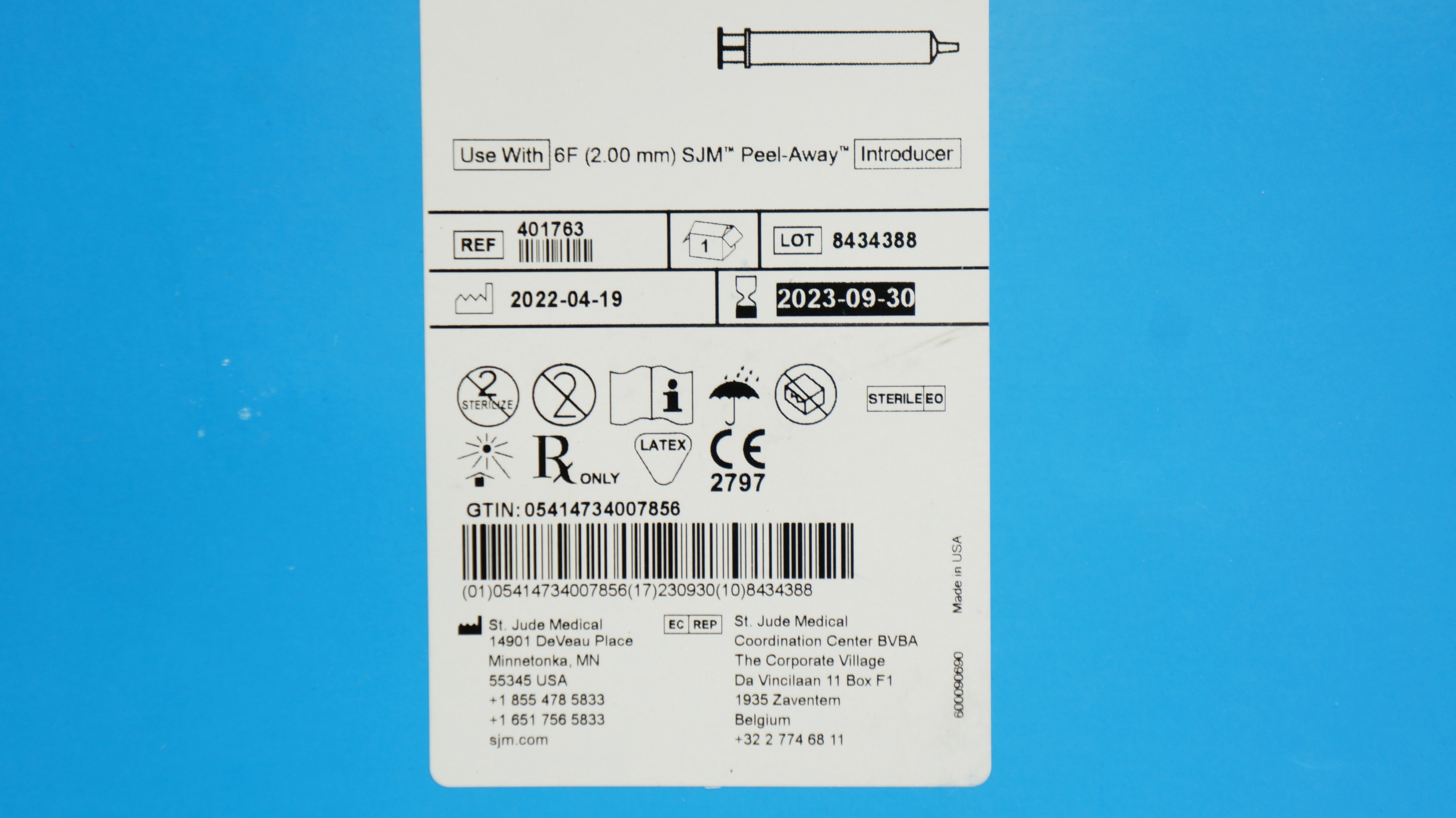 placebo ➠➠6.0【36.15 CL】⬅⬅ St. Jude Medical 401763 Abbott PACEL Flow Directed Pacing