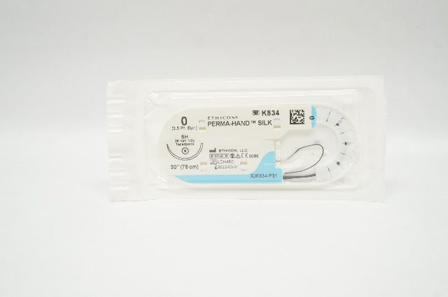 Ethicon K834 0 PERMA-HAND SILK Stre SH, 26mm 1/2c Taperpoint, 30inch (x)