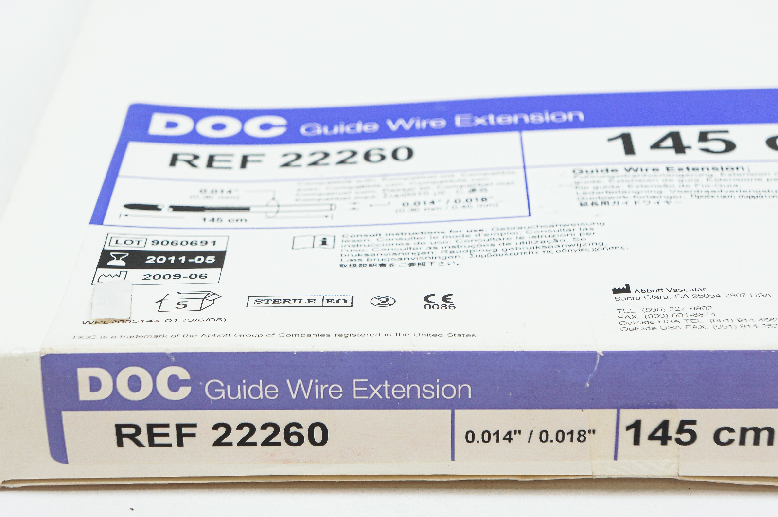 I・O DATAICD ad222XB Abbott 22260 DOC Guide Wire Extension 145cm (x) - Box of 5