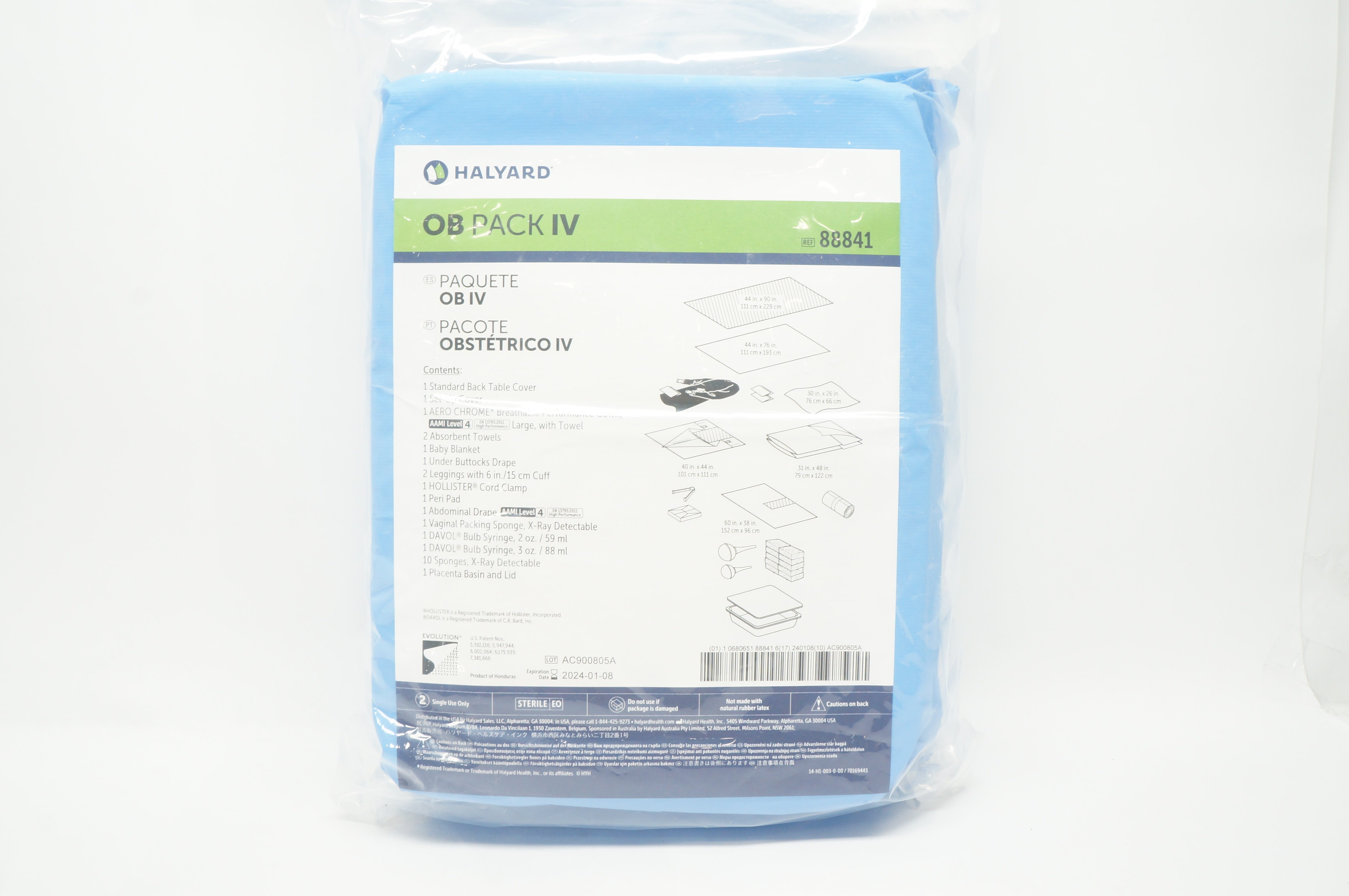 Halyard 88841 Basics Pack IV OB Drape