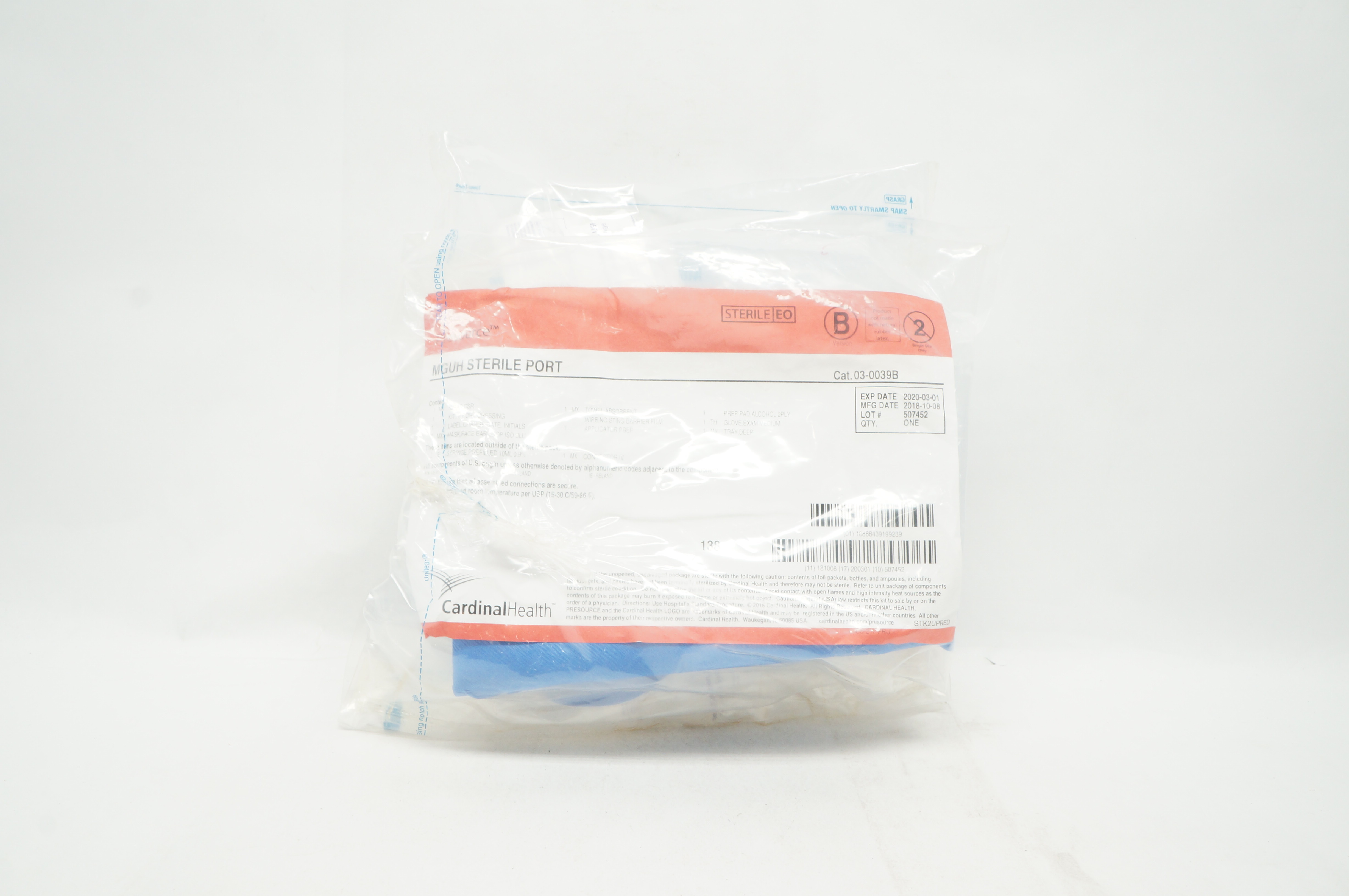Cardinal Health 03-0039B Presourse MGUH Sterile Port (x)