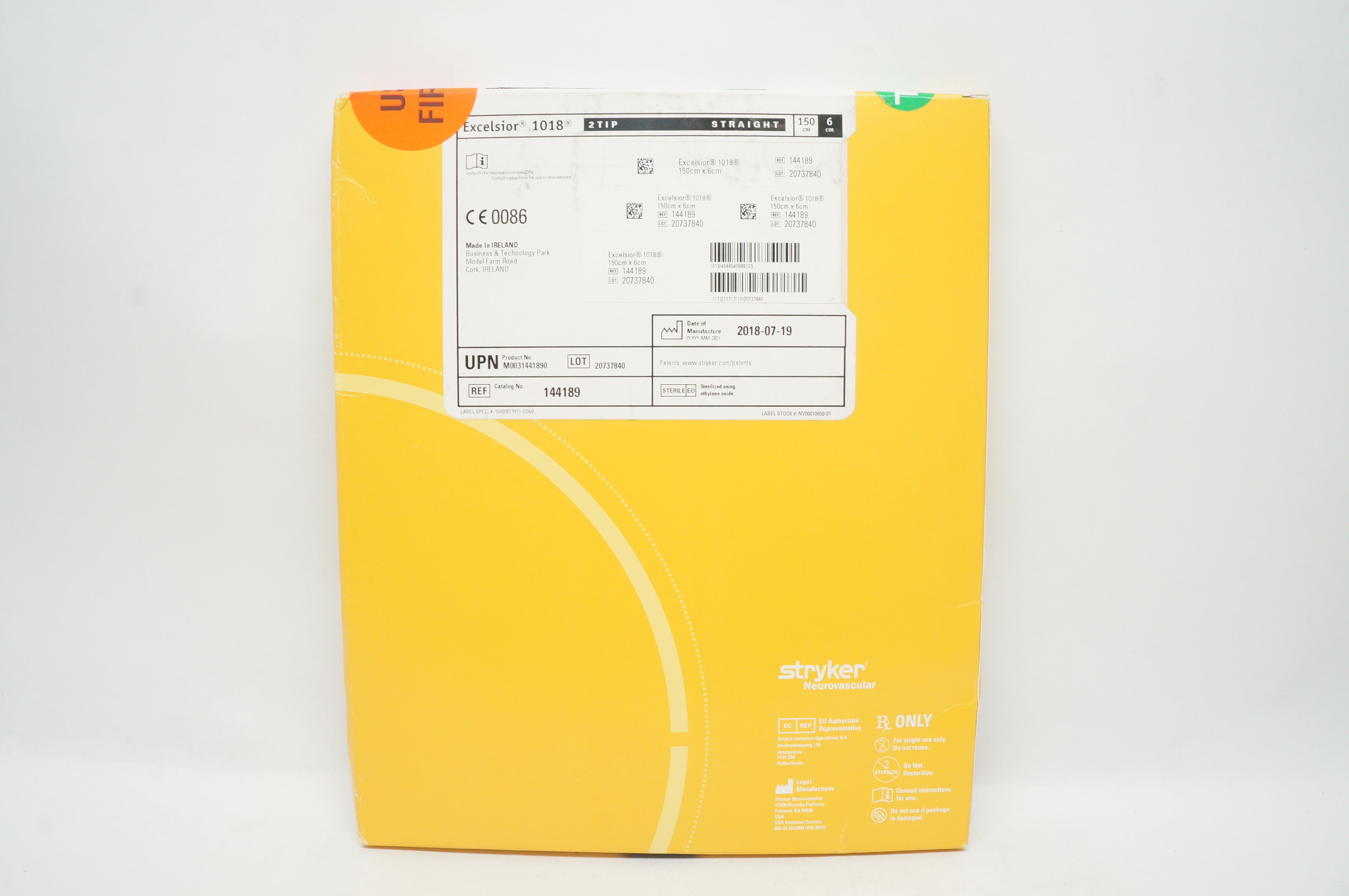 Stryker 144189 Excelsior 1018, 2Tip Reinforced Microcath