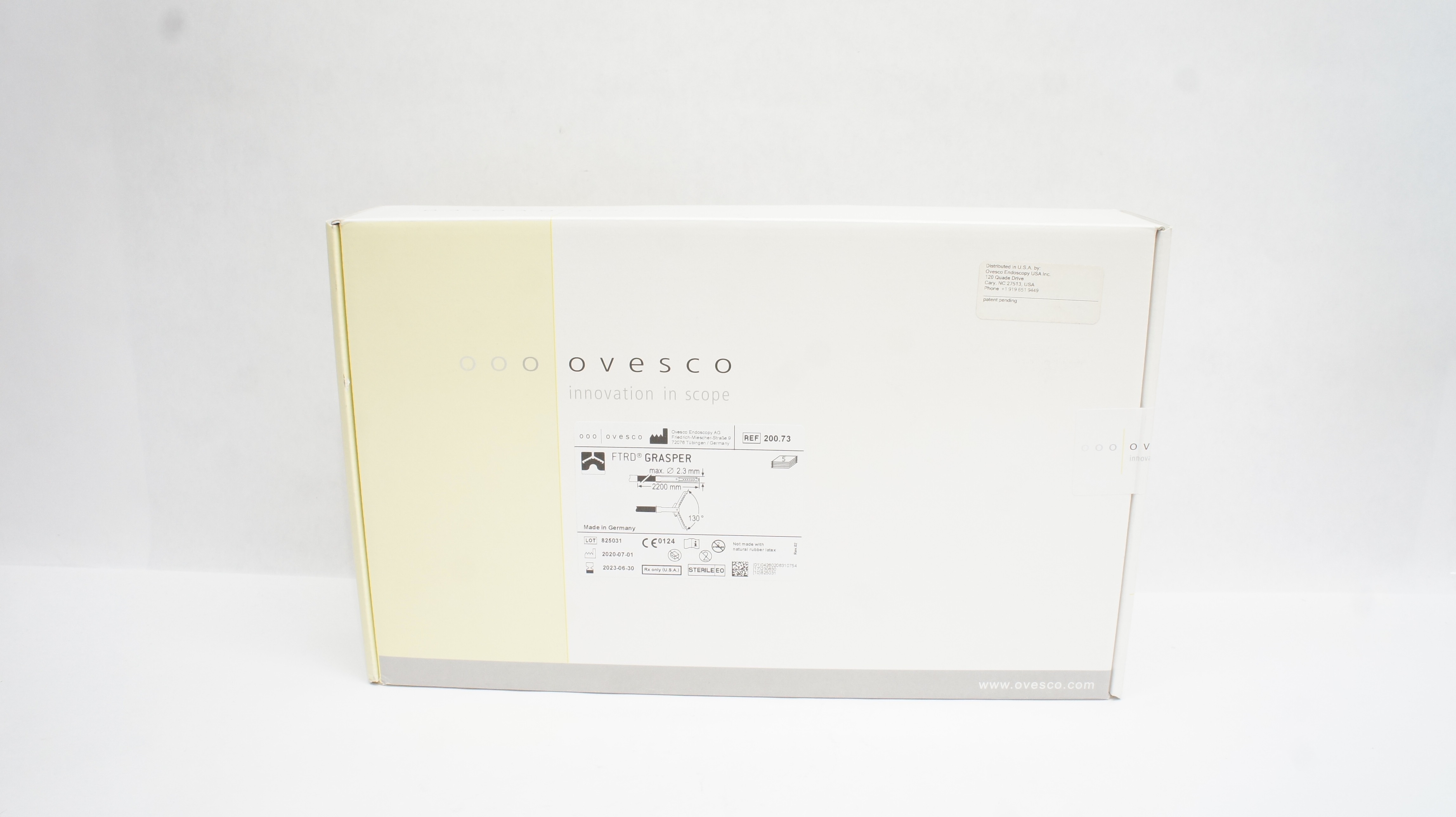 Ovesco Endoscopy 200.73 FTRD Grasper 2.3mm x 2200mm 130Degree (x) - Box of 5