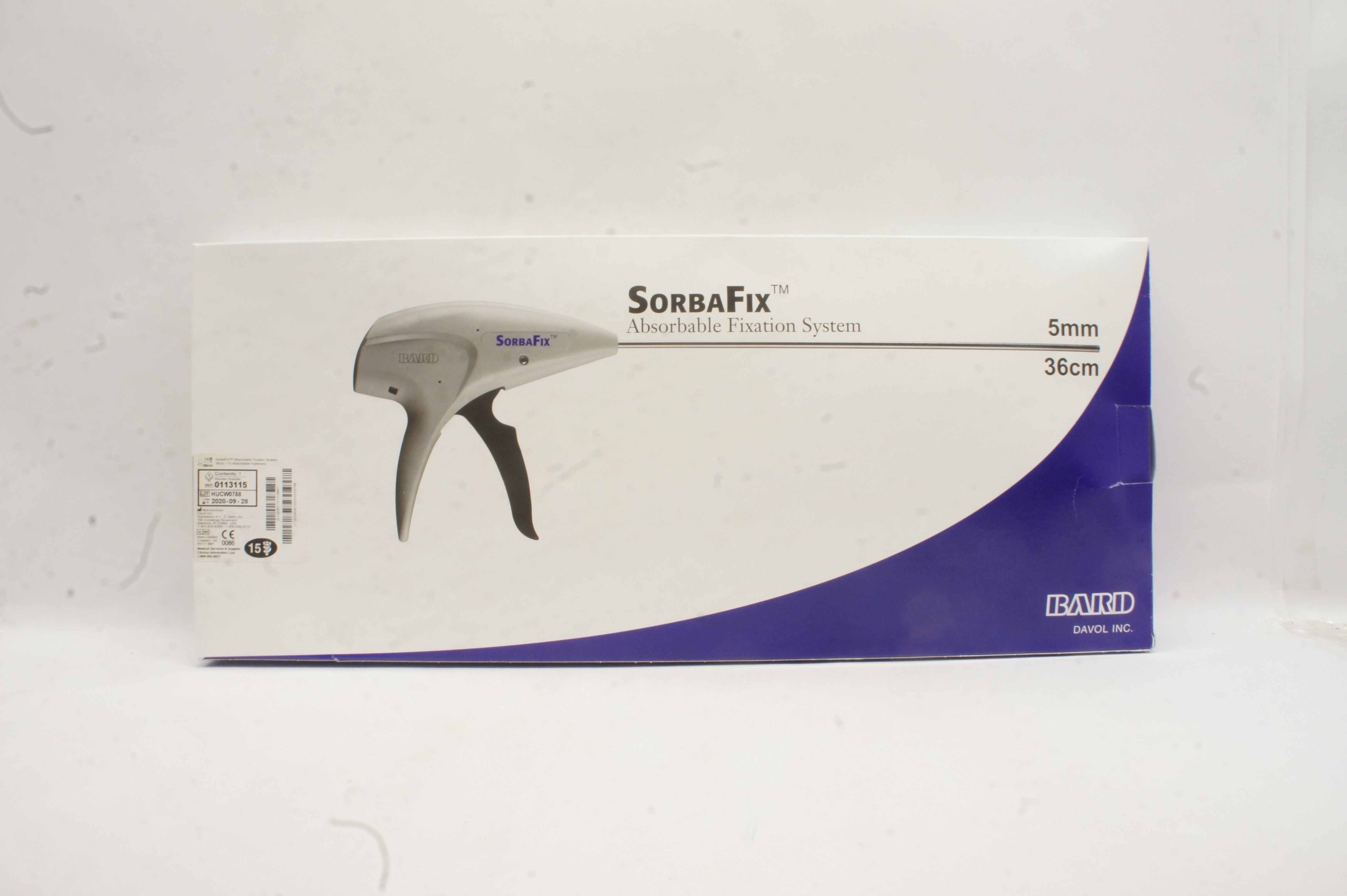 Fastouch Absorbable Fixation System Bard 0113115 SorbaFix Absorbable Fixation System 5mm x 36cm/15 (x)