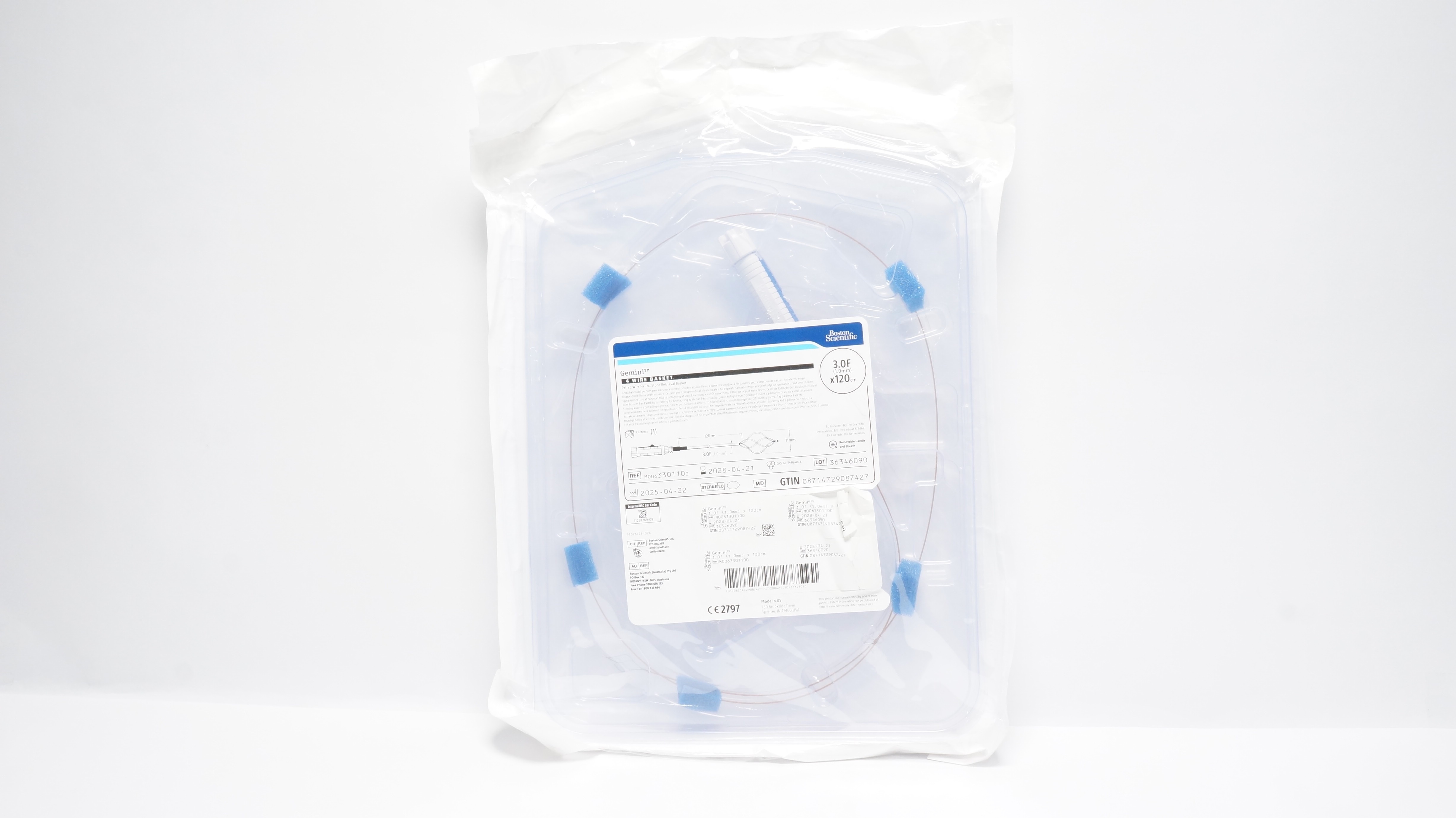 Boston Scientific M0063301100 Gemini 4 Wire Stone Retrieval Basket 3 ...