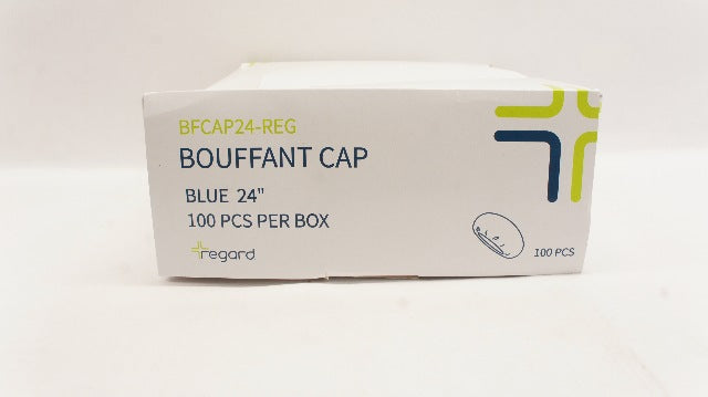 Regard BFCAP24-REG Bouffant Cap, Blue, 24inch - Box of 100