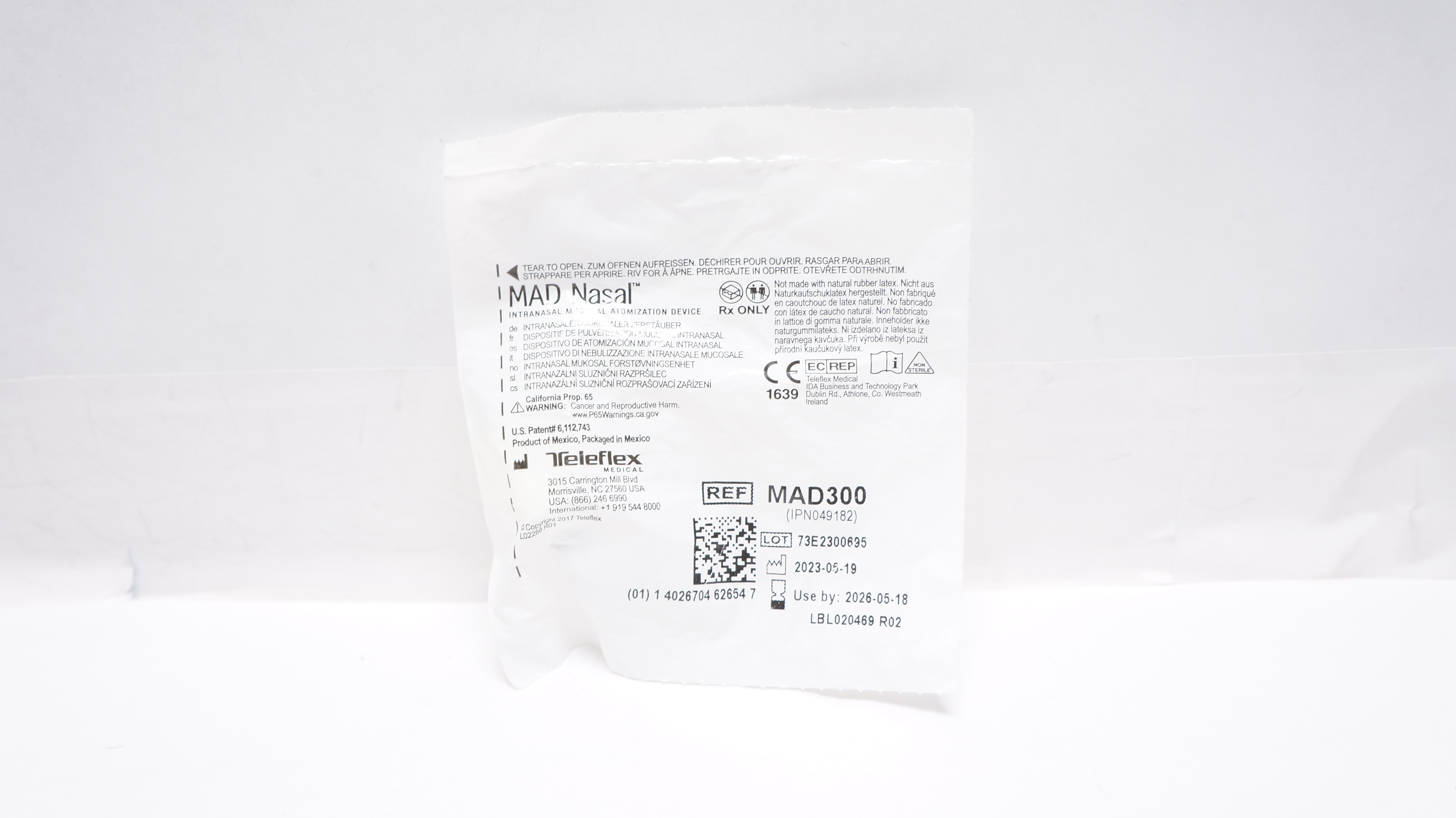 Teleflex MAD300 MAD Nasal Intranasal Mucosal Atomization Device
