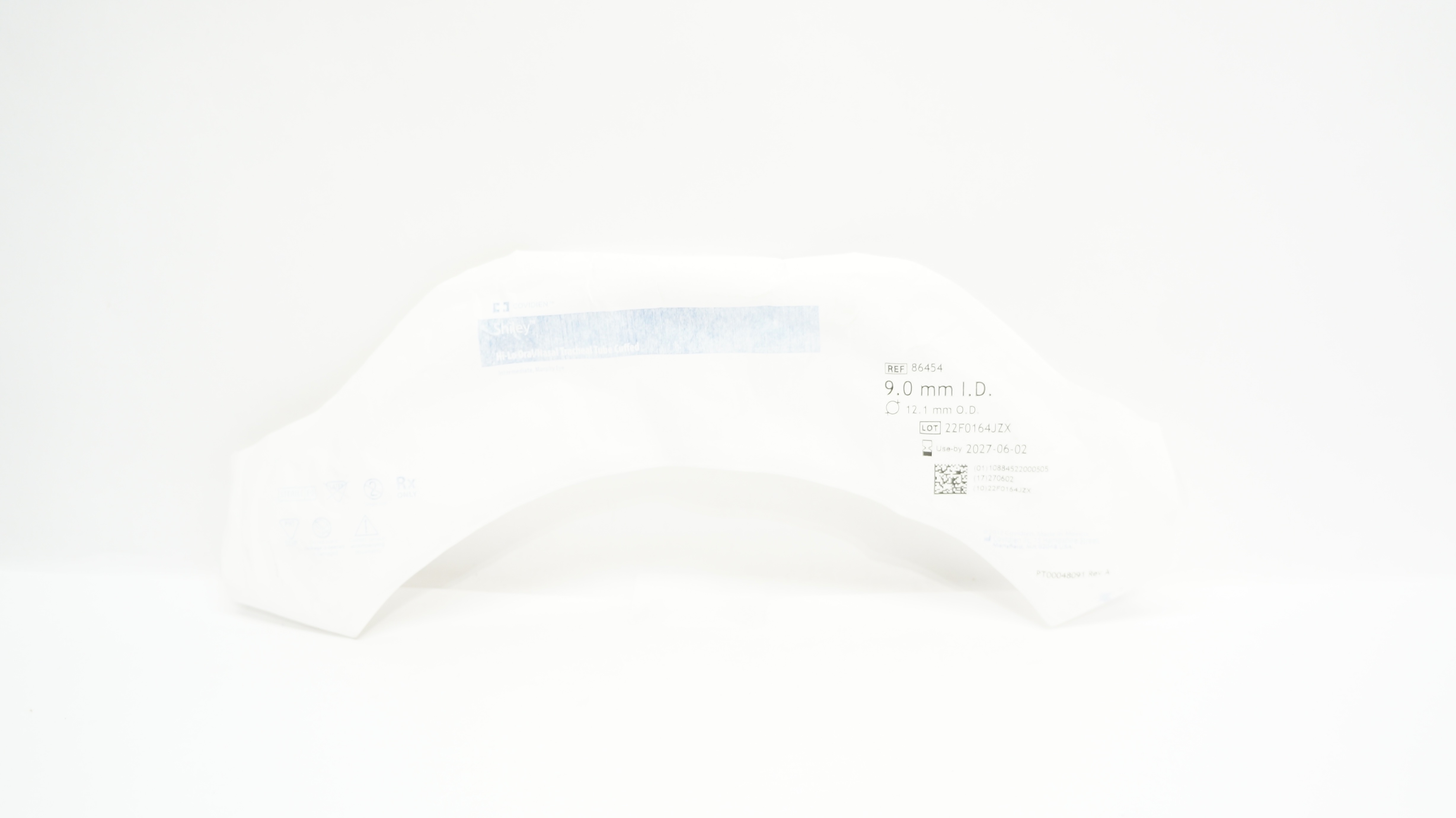 Covidien 86454 Shiley Hi-Lo Oral/Nasal Tracheal Tube Cuffed 9.0mm ID x 12.1mm OD
