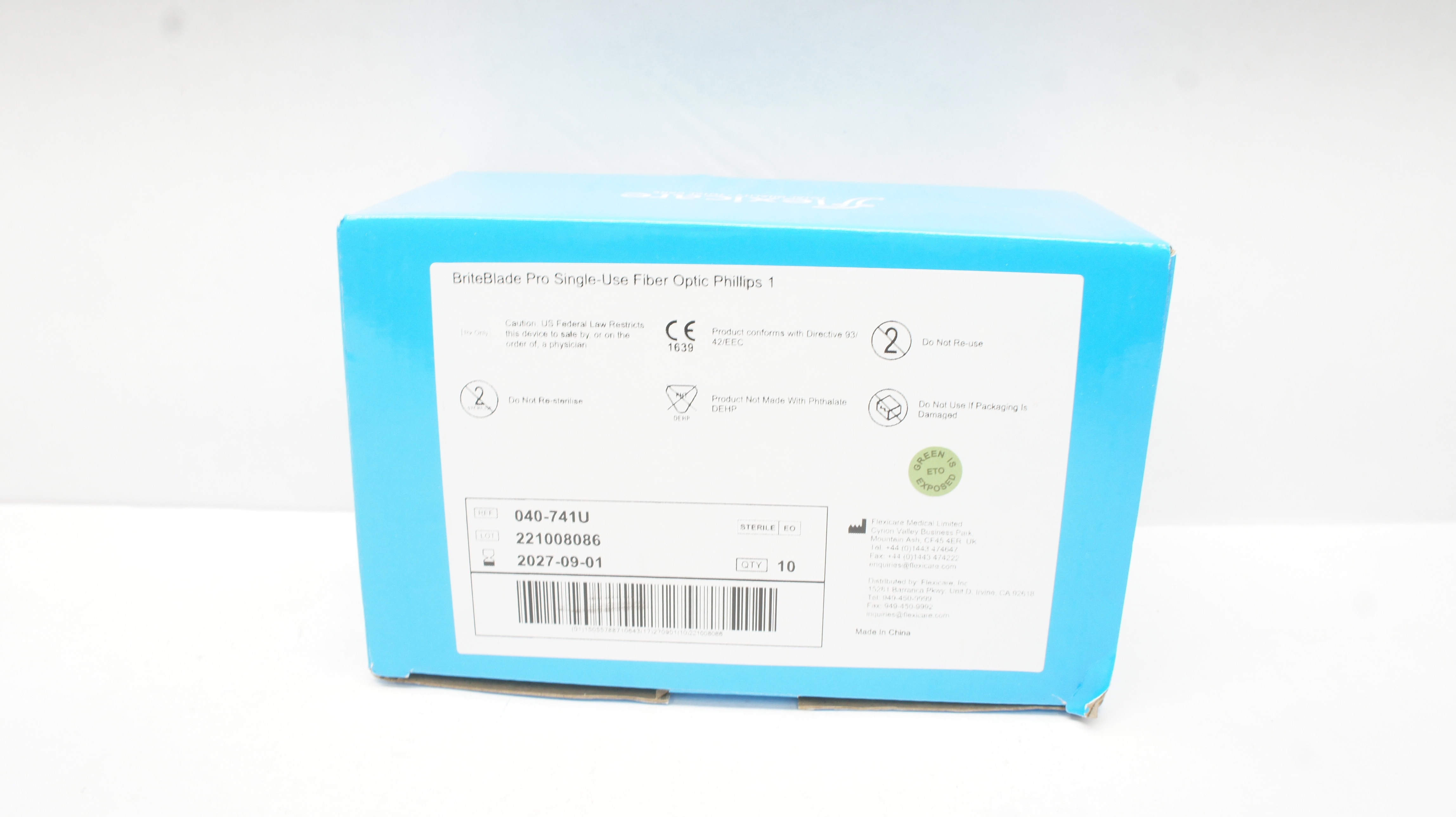 Flexicare 040-741U BriteBlade Pro Single-Use Fiber Optic Philips 1 - Box of 10