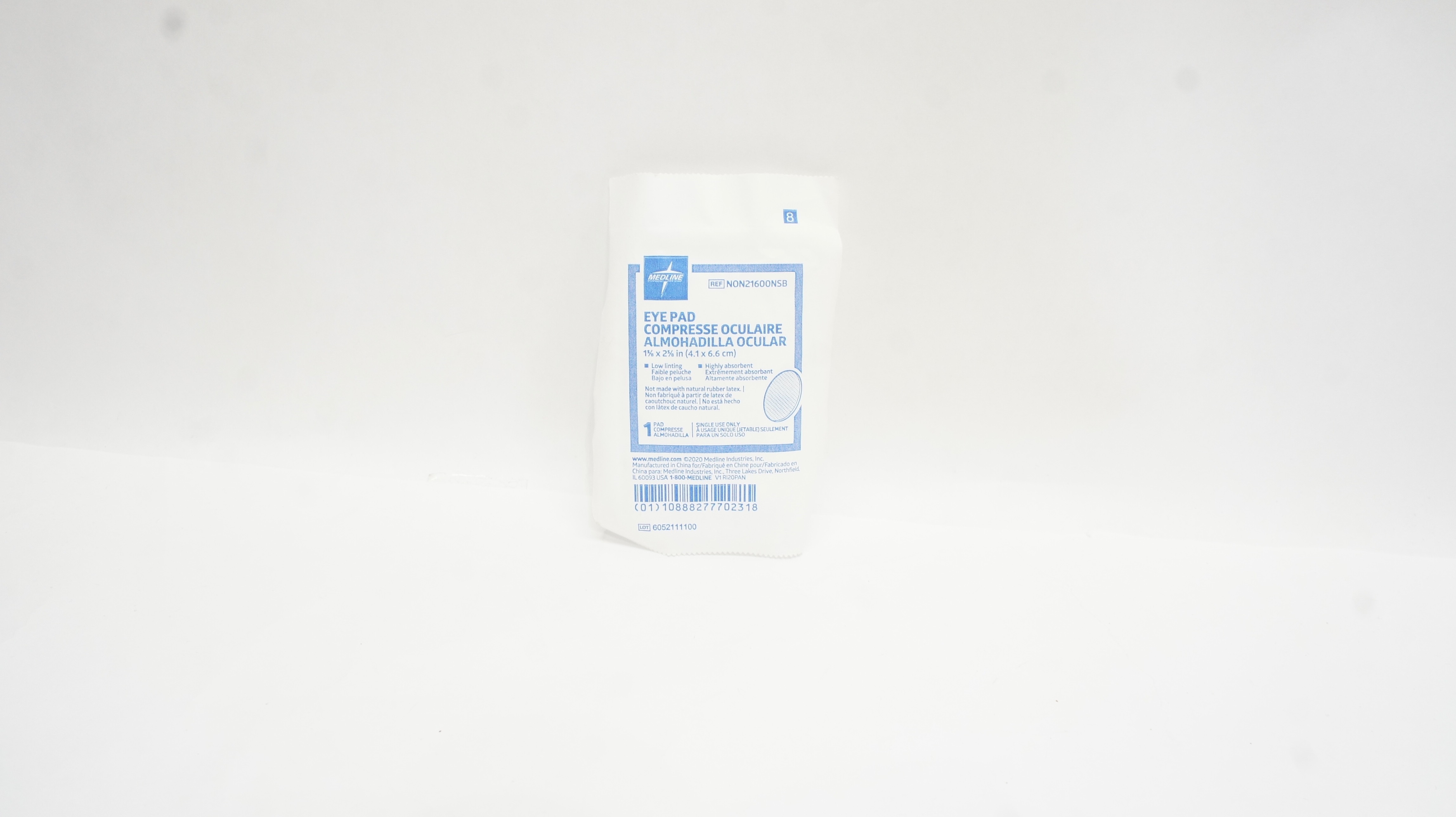 Medline NON21600NSB Eye Pad Compresse Oculaire 1 5/8 x 2 5/8In