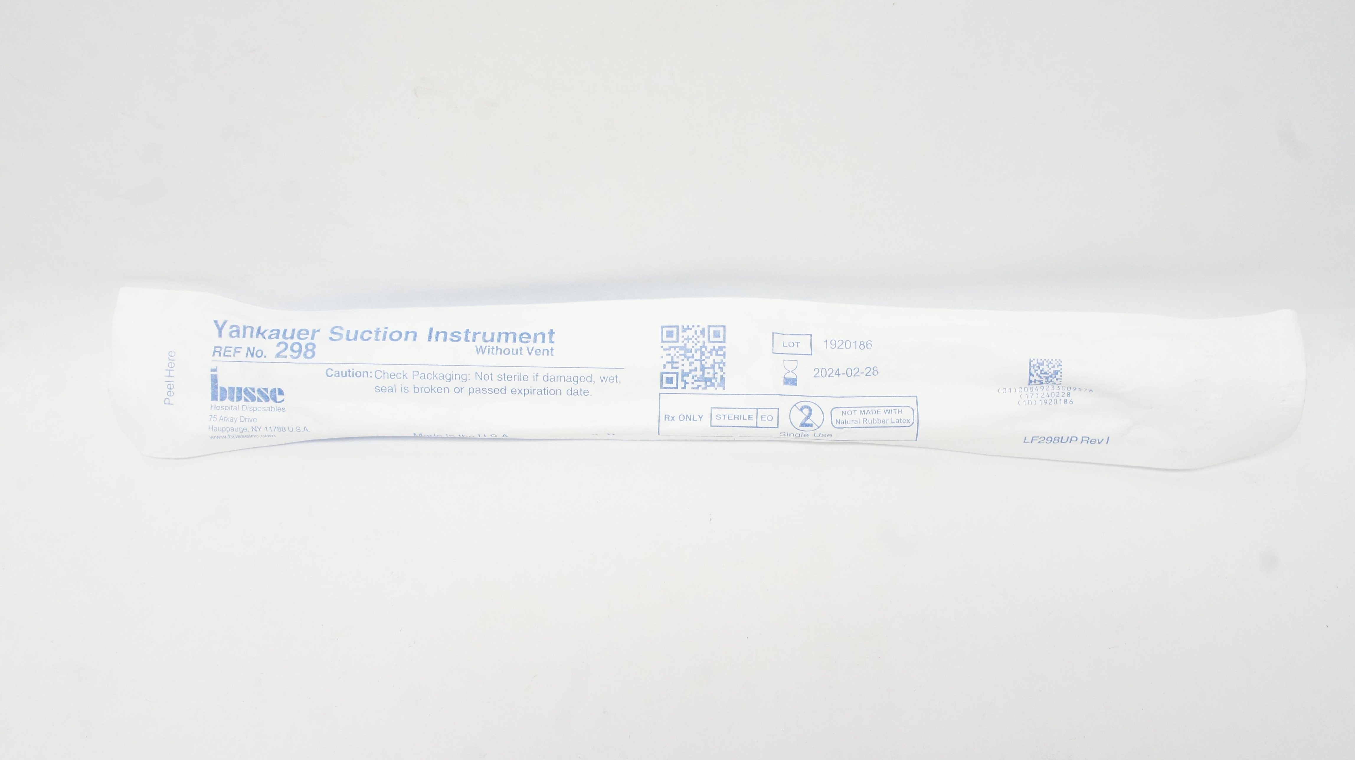 Busse 298 Yankauer Suction Instrument Without Vent (x)