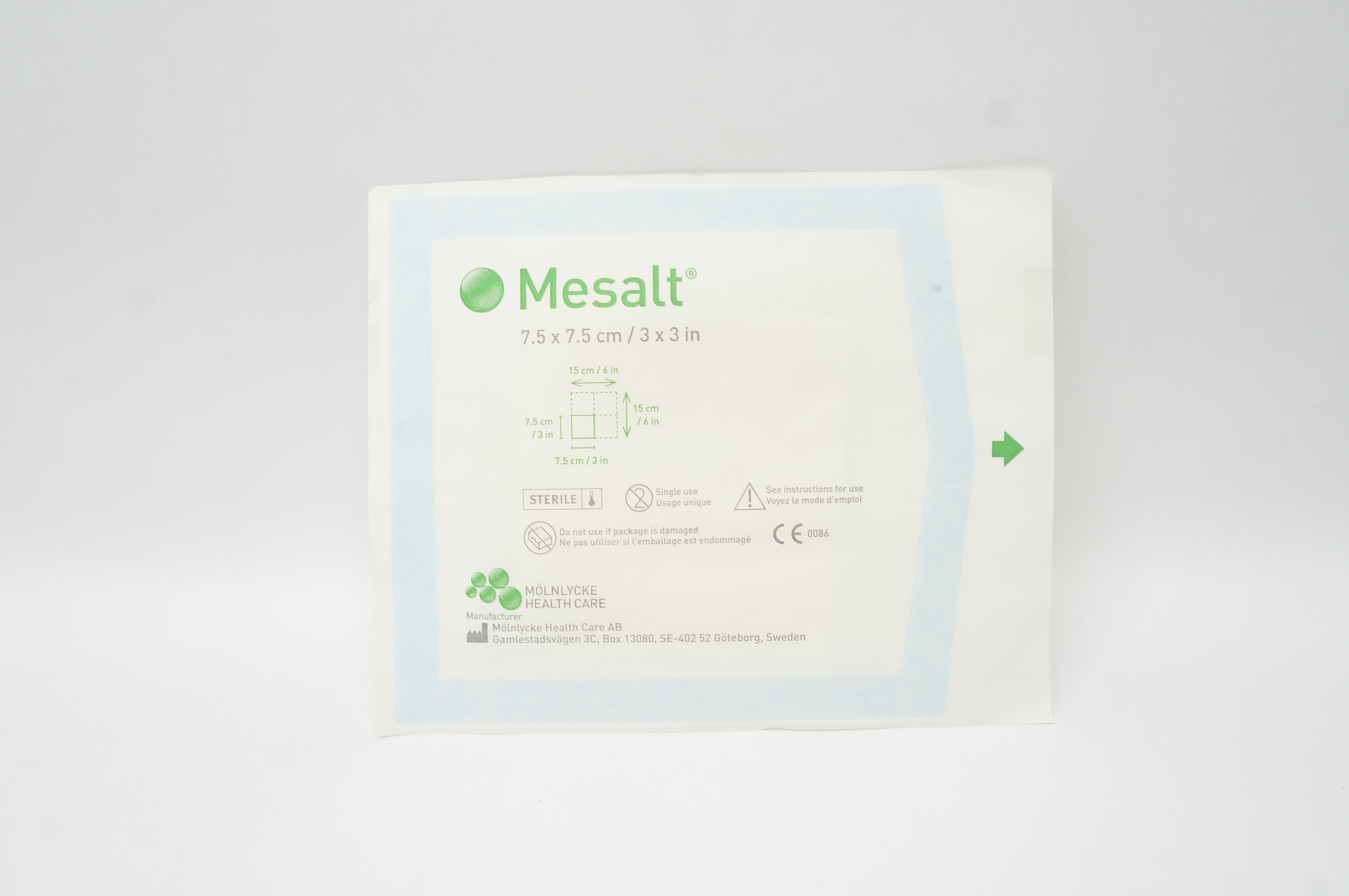 Using Mesalt Molnlycke Health Care 285780 Mesalt Sodium Chloride Dressing 3 x 3inch (x)