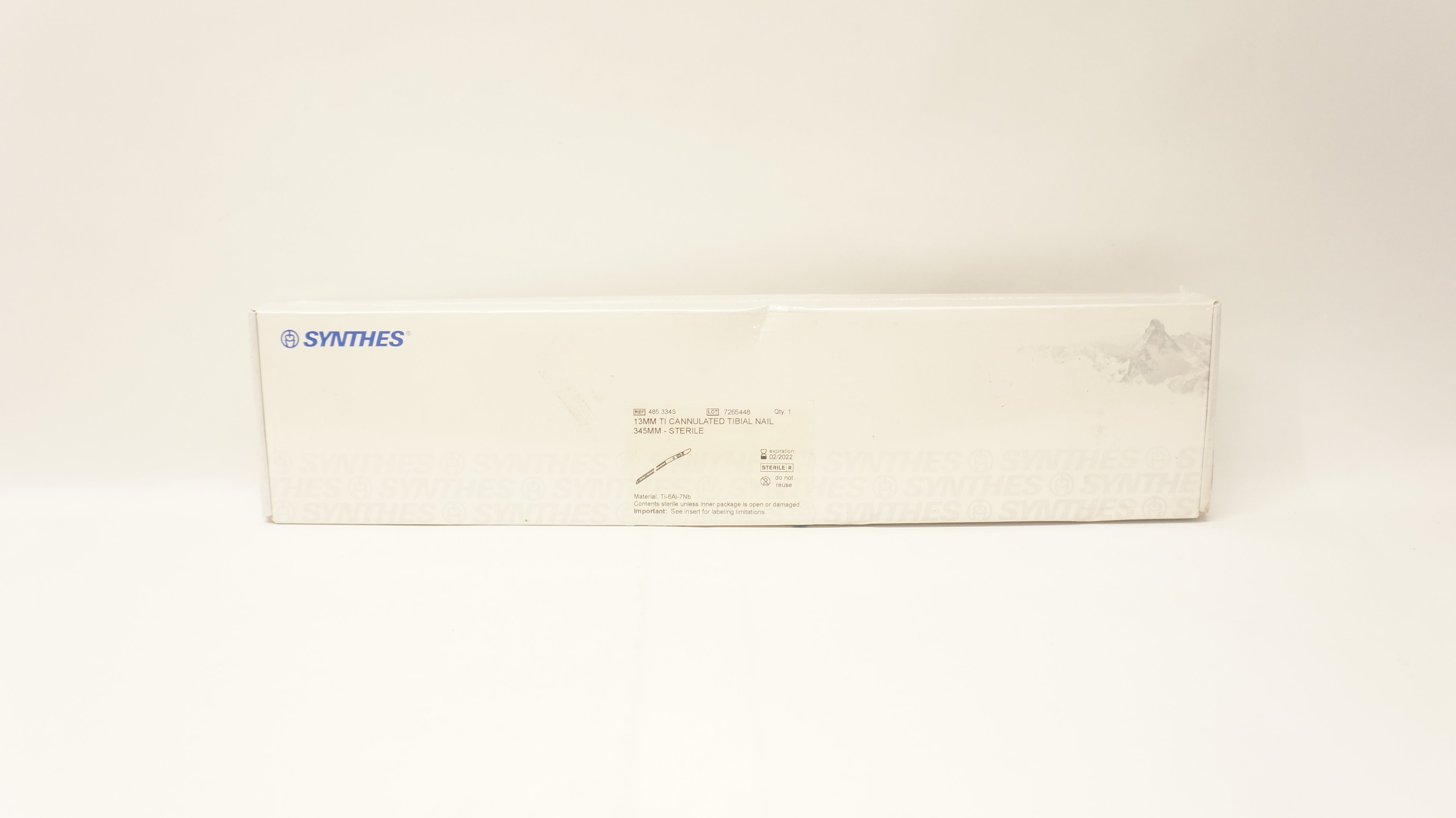 Synthes 485.334S 13mm Ti Cannulated Tibial Nail 345mm
