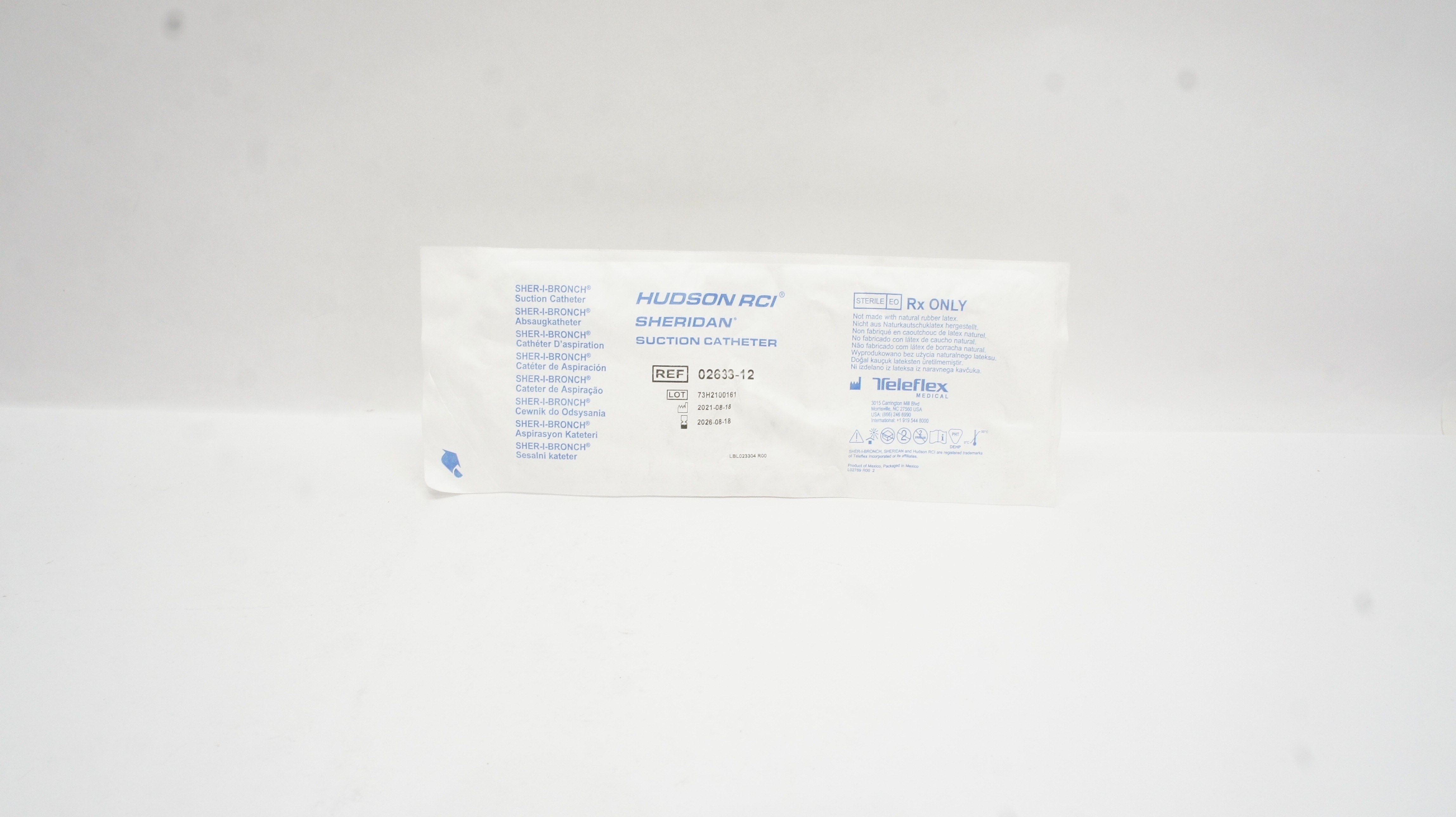 Teleflex 02633-12 Hudson RCI Sher-I-Bronch Suction Cath.