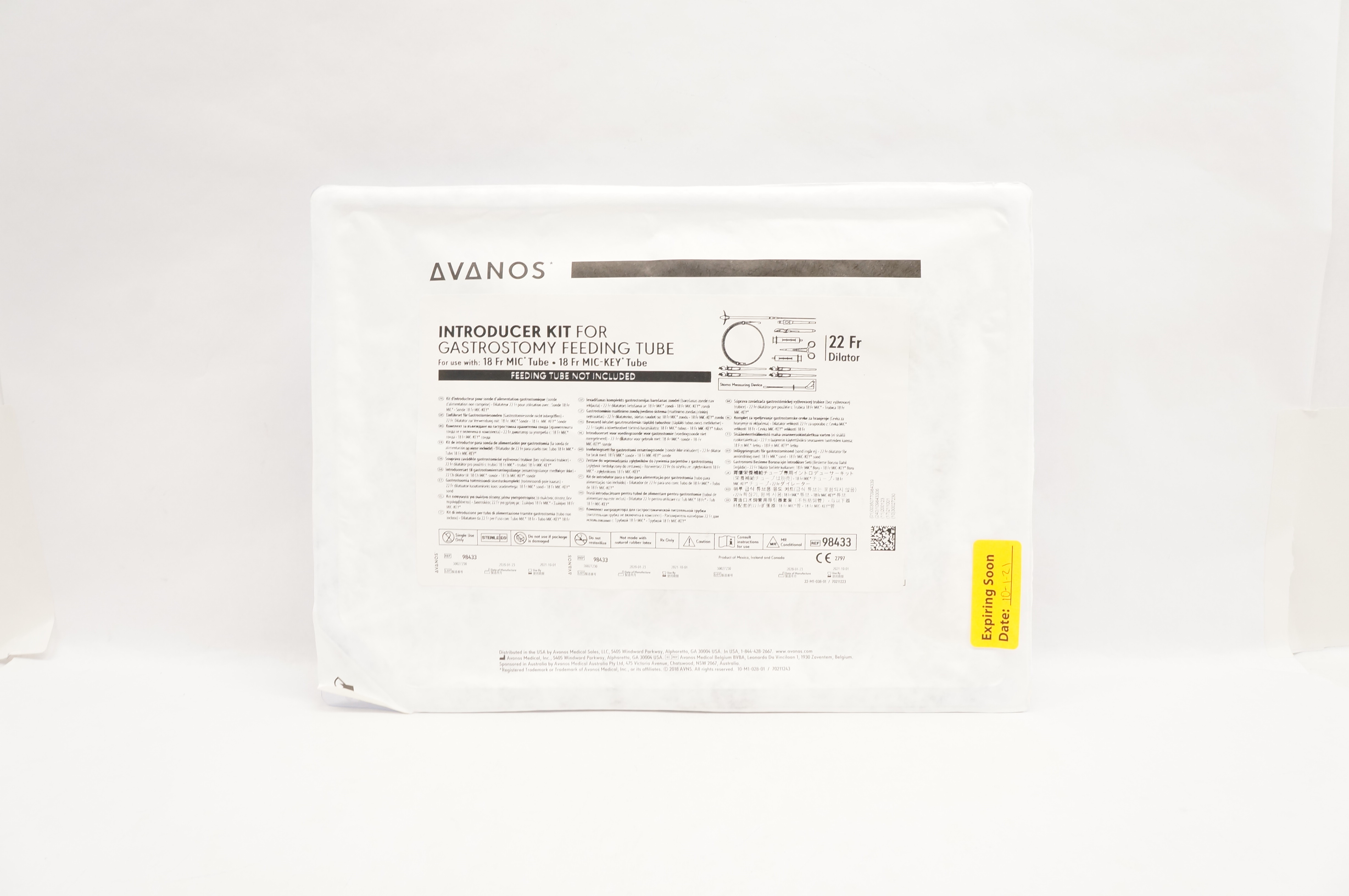 Avanos 98433 Introducer Kit For Gastrostomy Feeding Tube 22Fr. Dilator (x)