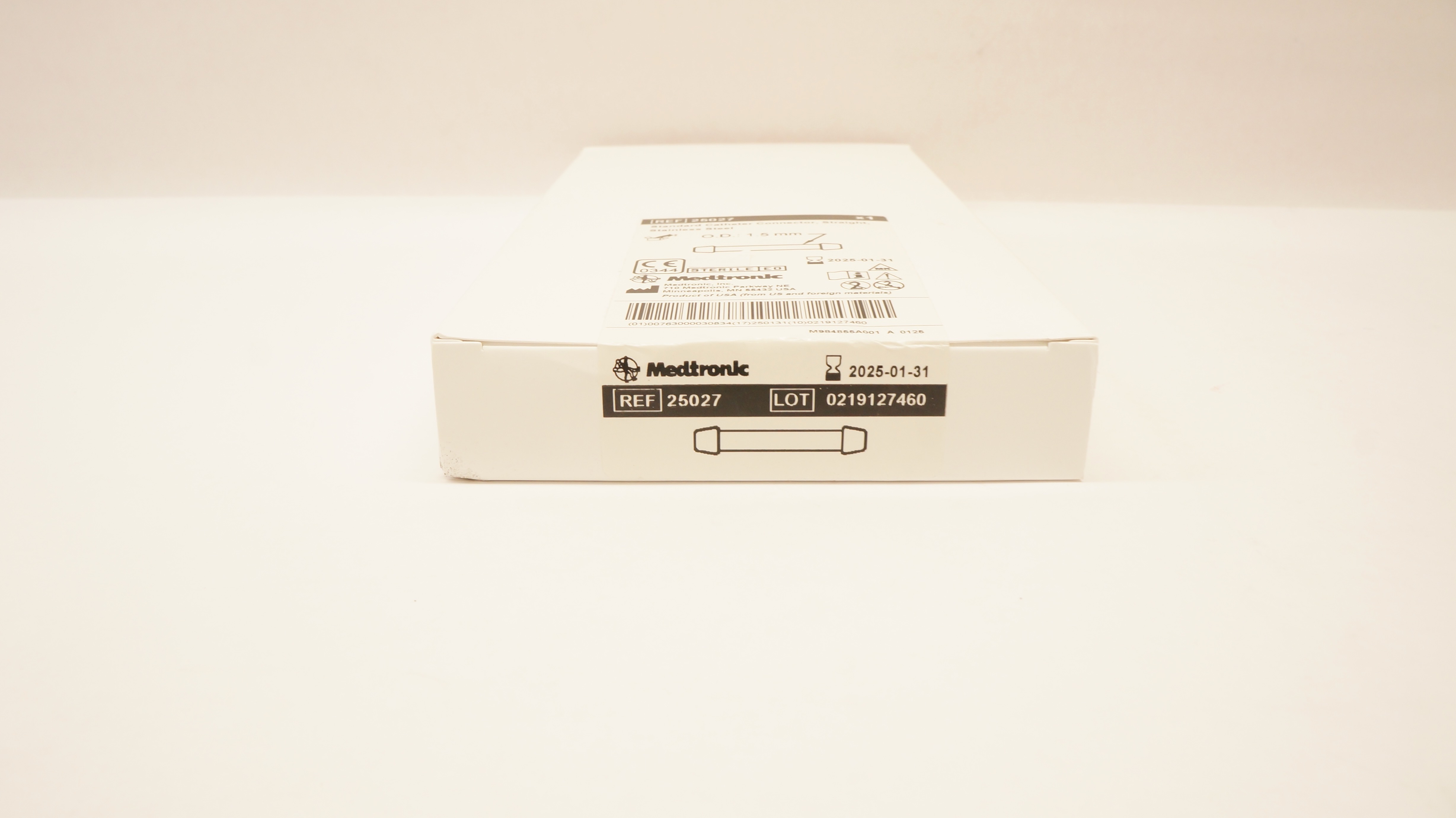 Medtronic 25027 Standard Cath. Connector, Straight, OD 1.5mm