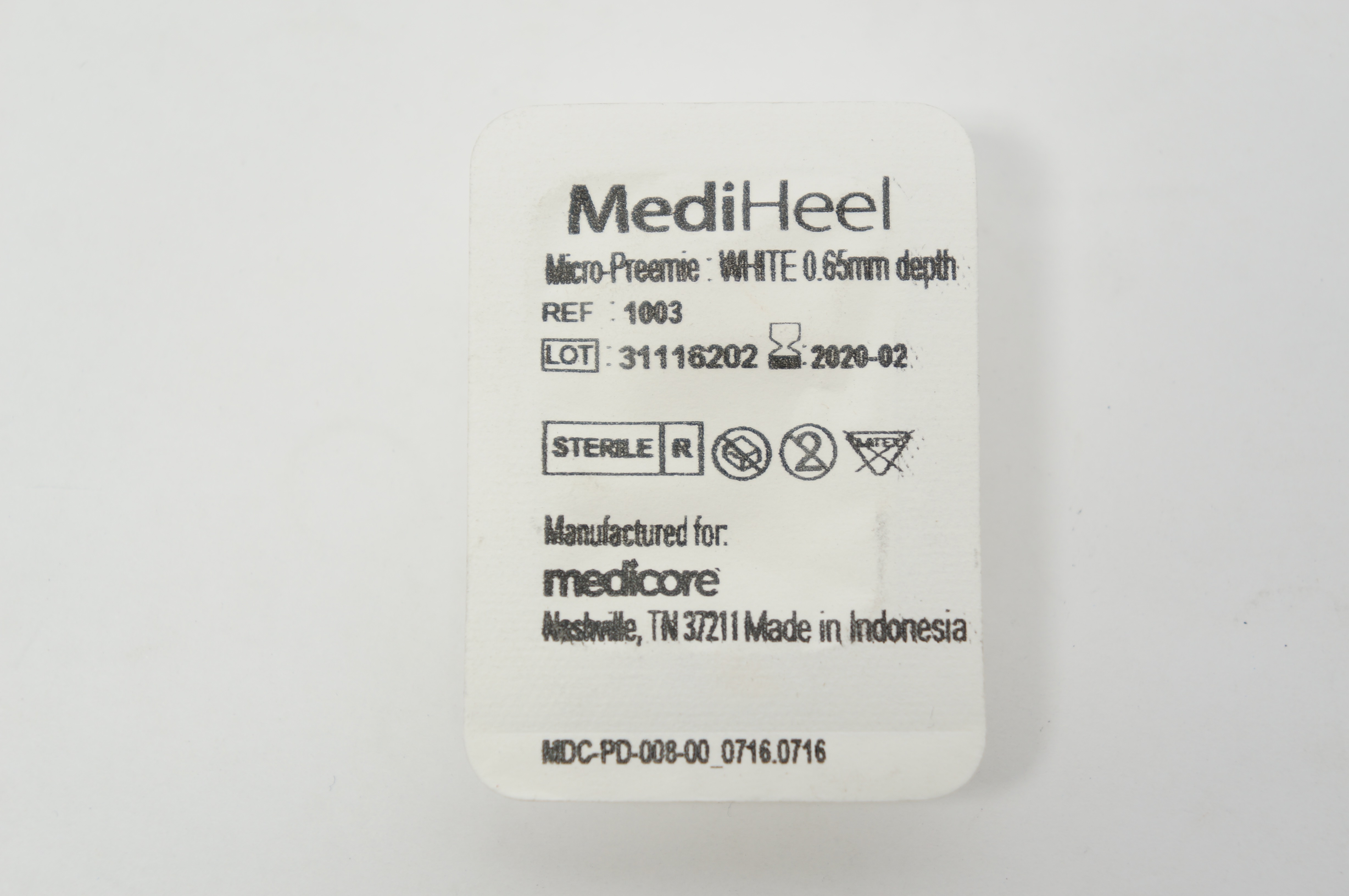 MediCore 1003 MediHeel Contact Activated Safety Heel Stick 65mm (x)