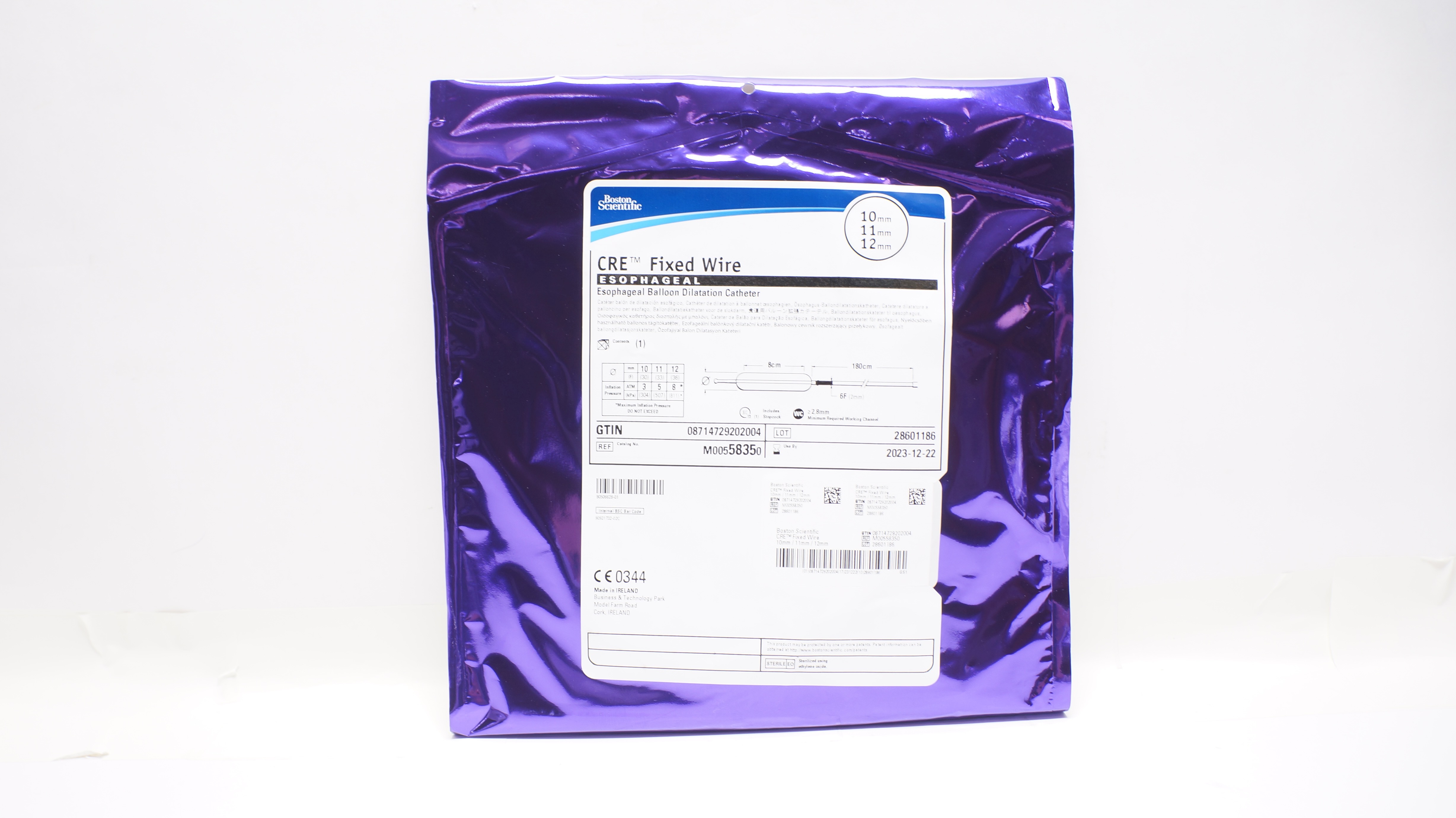 Boston Scientific 5835 CRE Esophageal Balloon Dilatation Cath.10 x 11 x 12mm (x)