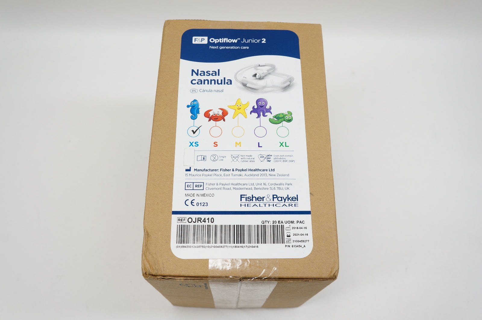 Fisher&Paykel OJR410 Optiflow Junior 2 Nasal Cannula Box of 20