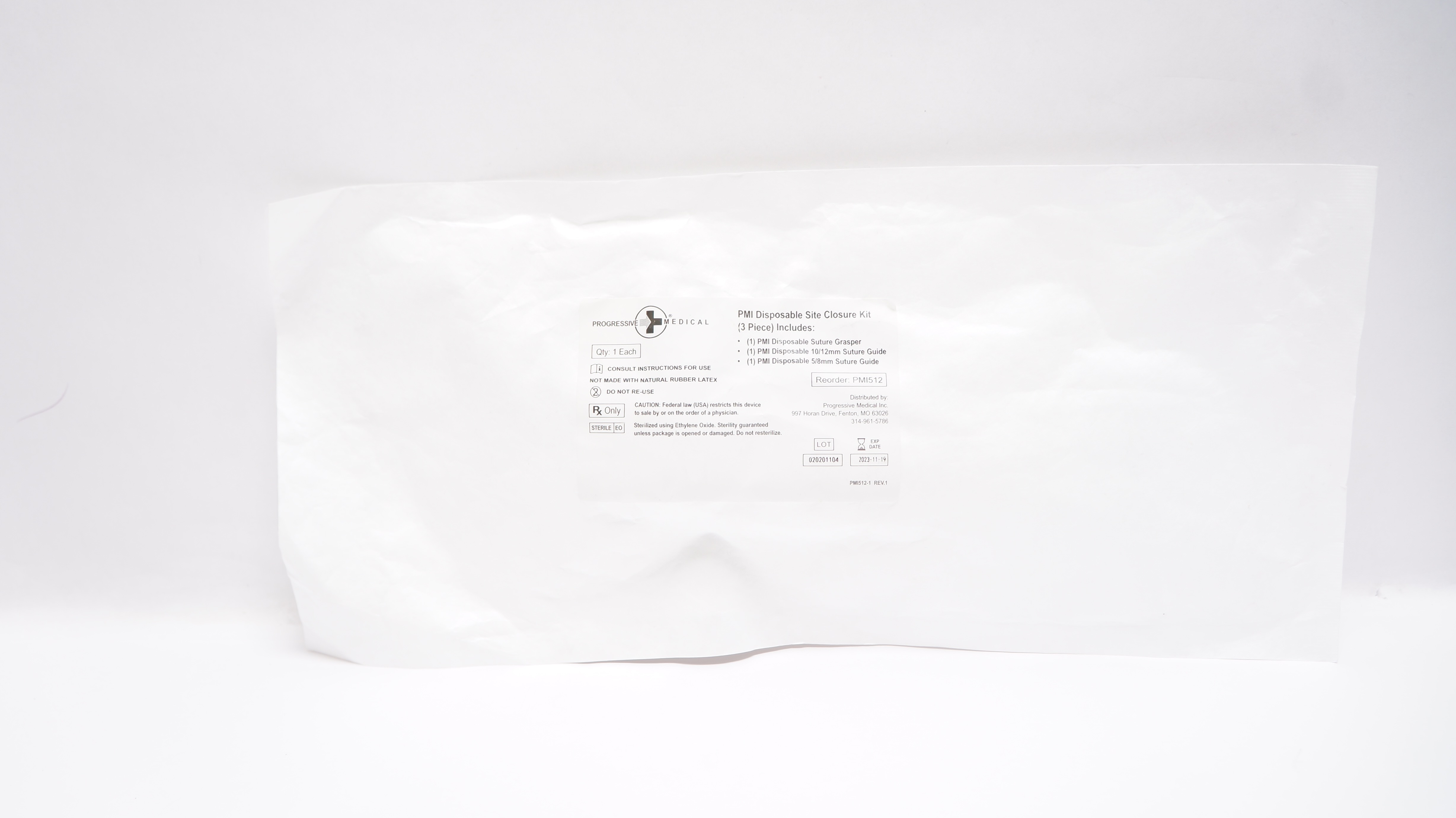 Progressive Medical PMI512 PMI Disposable Site Closure Kit