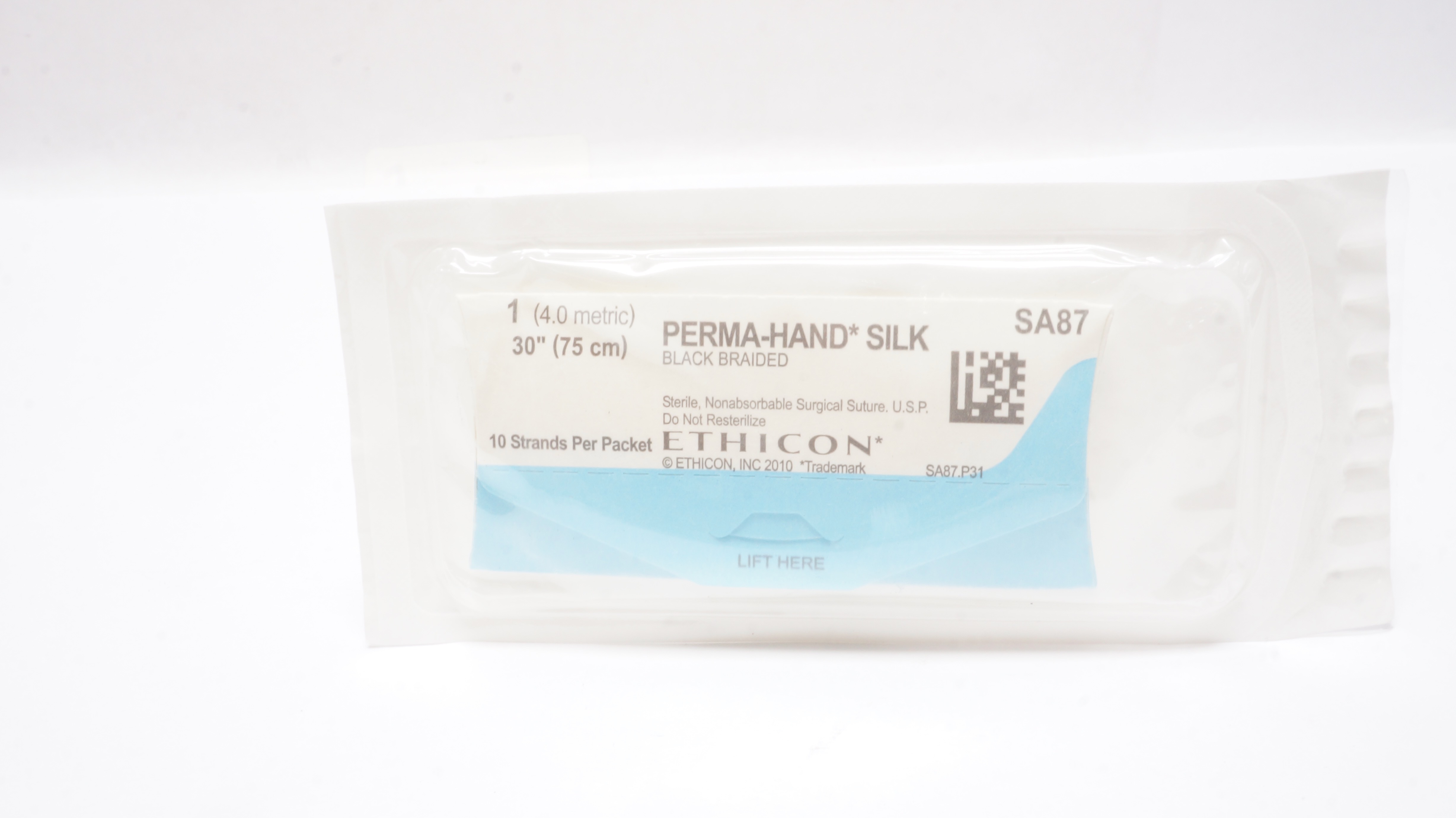 Ethicon SA87 1 Perma-Hand SILK,  Black Braided, 30inch