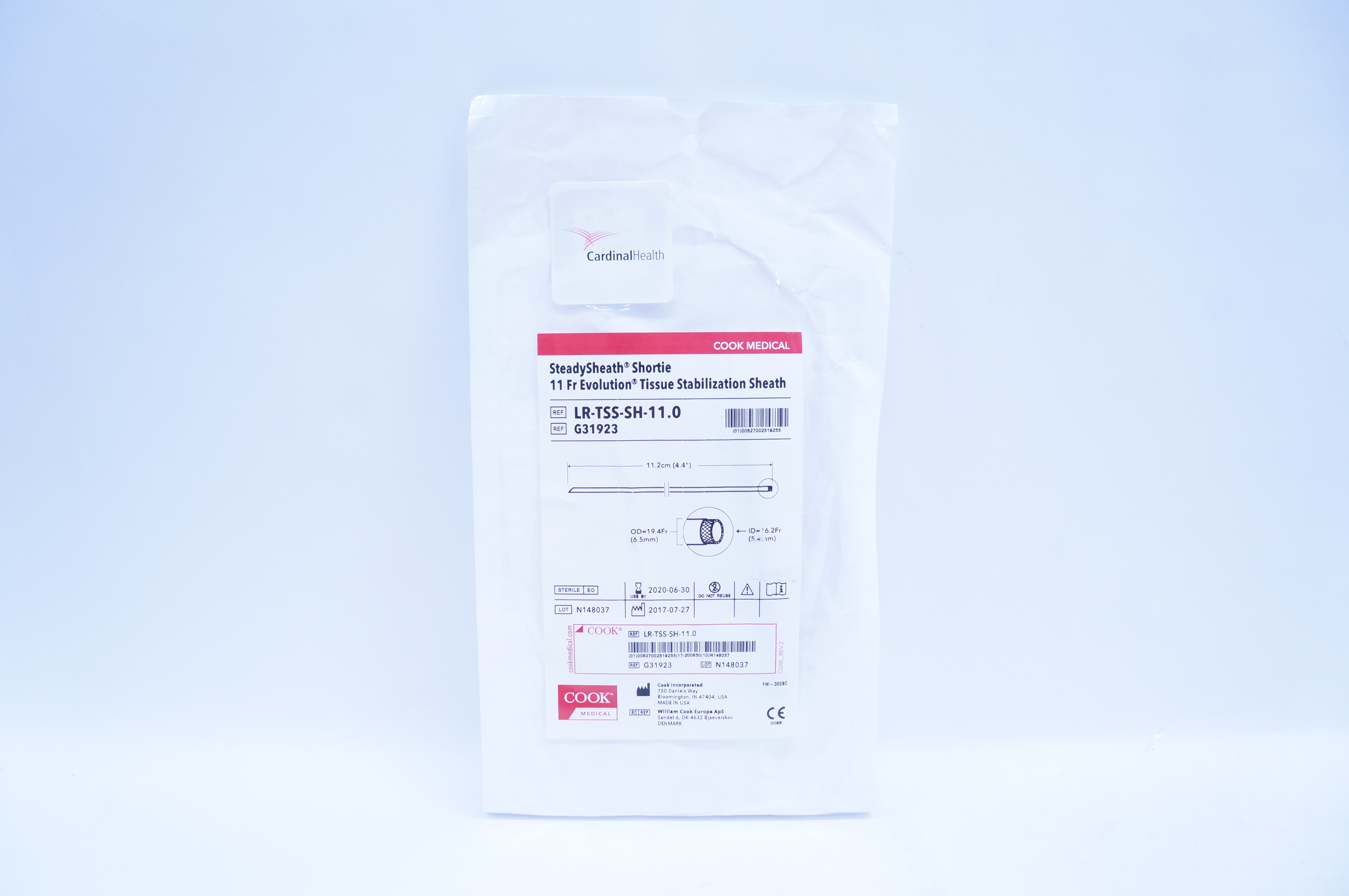 Cook Medical G31923 SteadySheath 11Fr Evolution Tissue Stabilization Sheath (x)