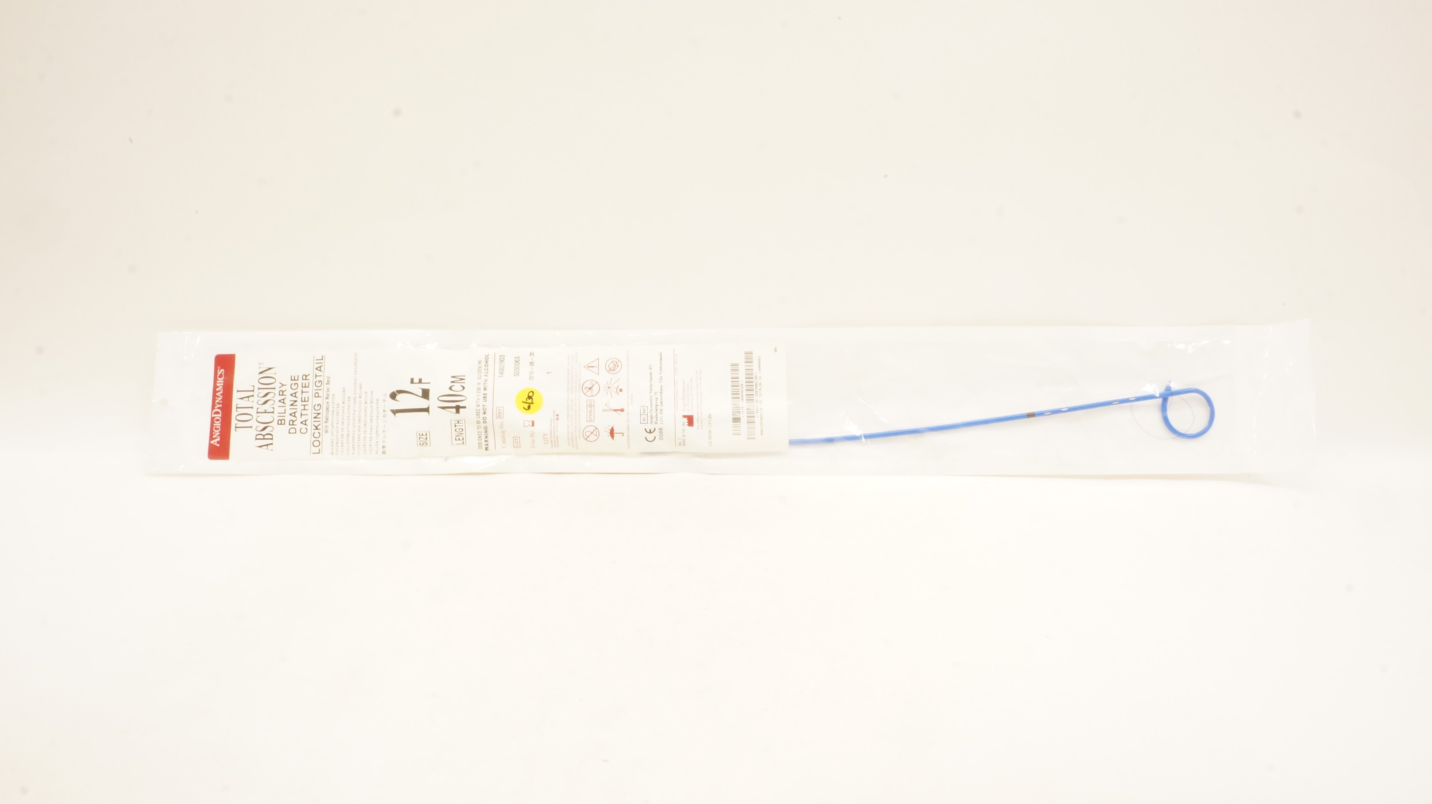 AngioDynamics 14000903 Total Abscession Biliary Drainage Catheter 12F 40cm (x)