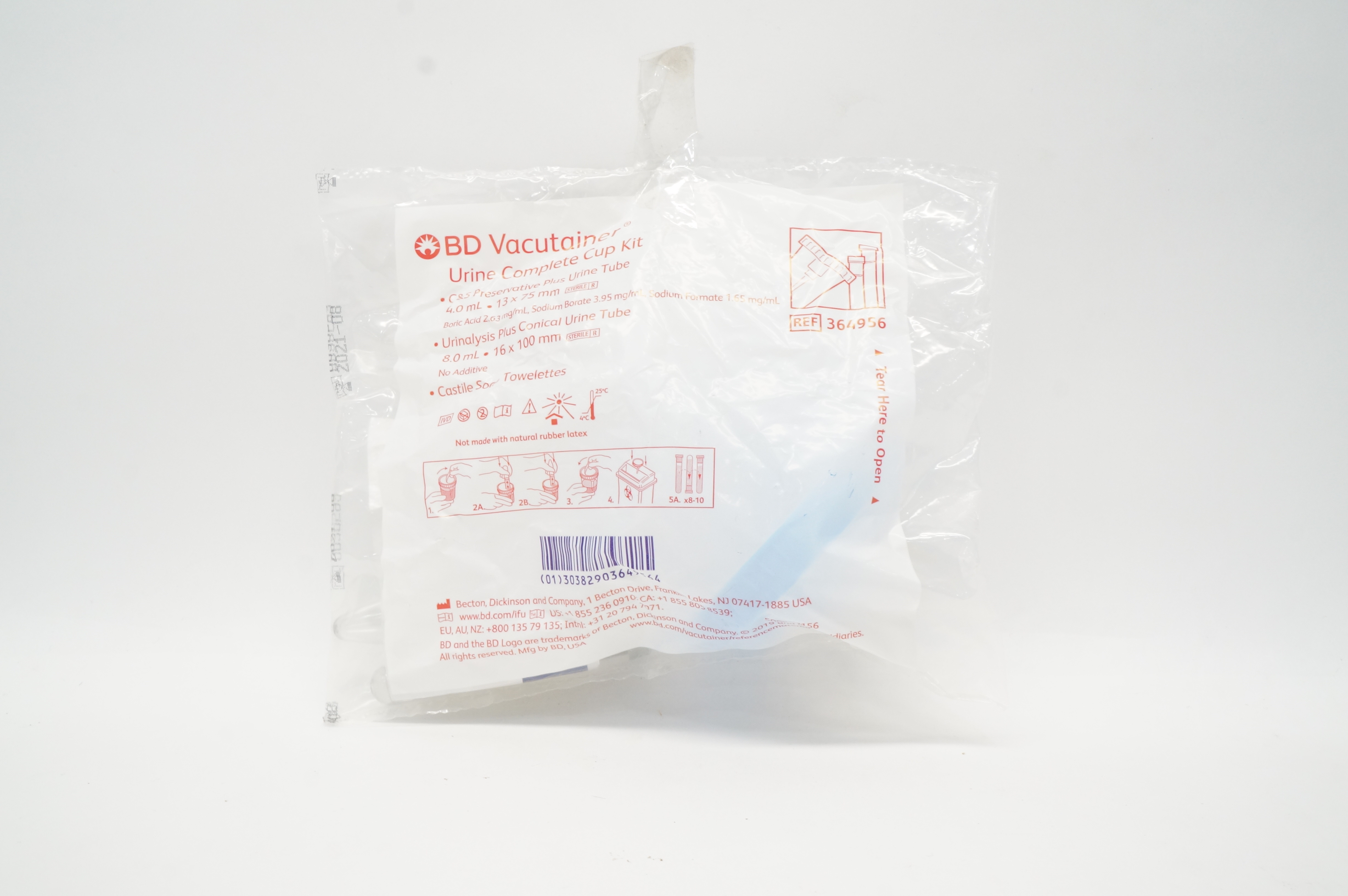 BD 364956 Vacutainer Urine Complete Cup Kit